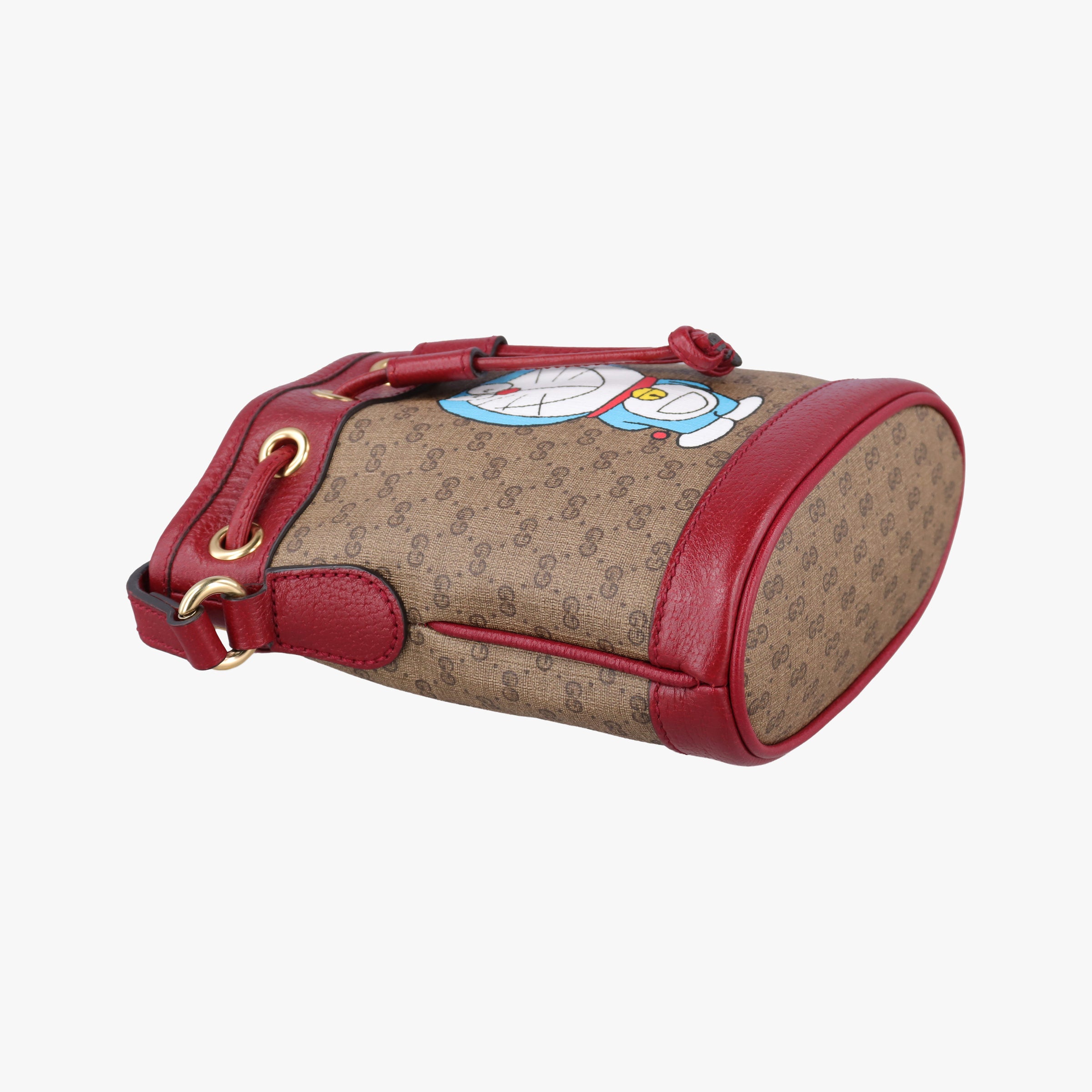 Secondhand Gucci Doraemon collaboration Brown×Red×Multicolor PVC coated canvas×Leather 647801 shoulderbag | stylenewstar