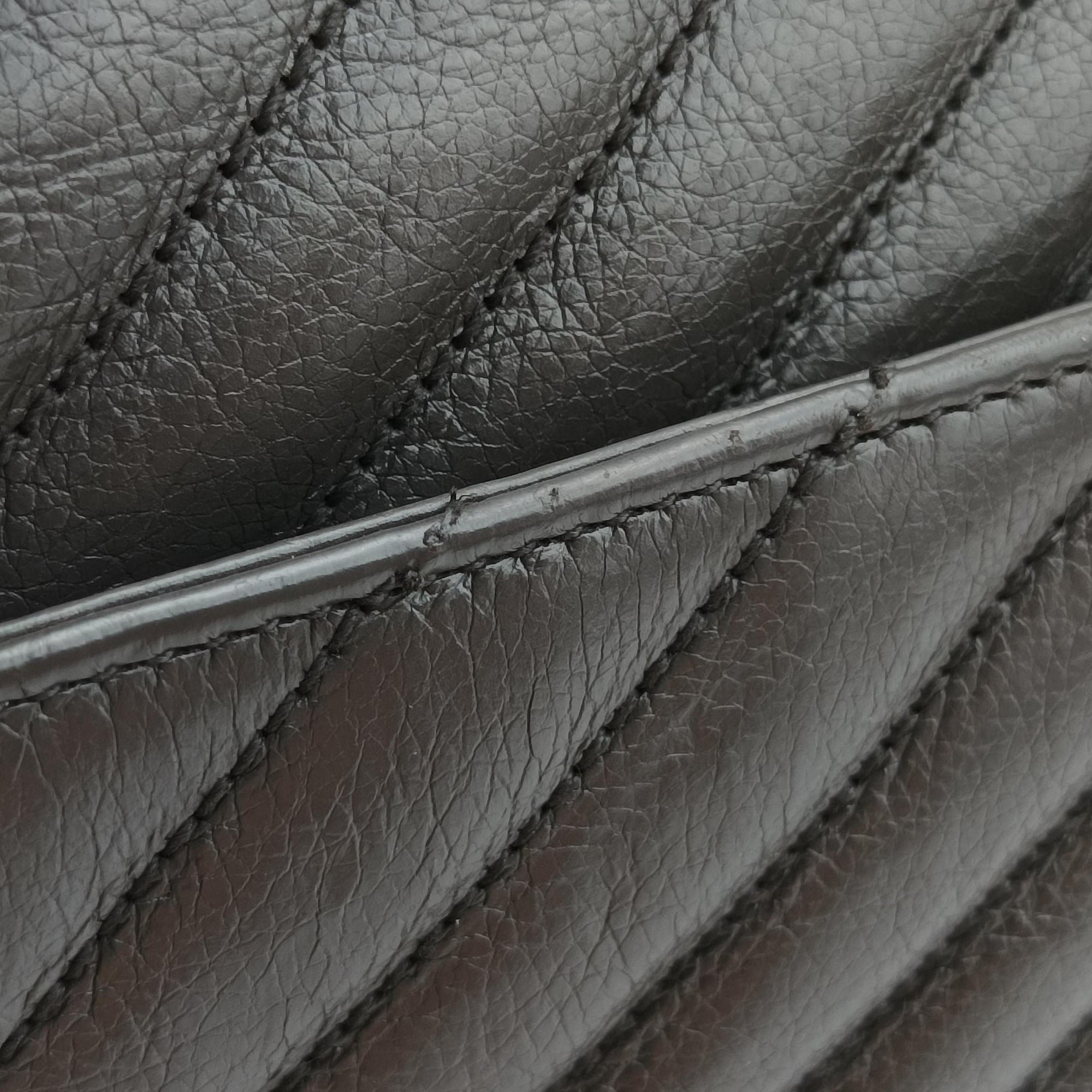 Vintage Yves Saint Laurent COLLEGE Grey Leather 392738 shoulderbag | stylenewstar