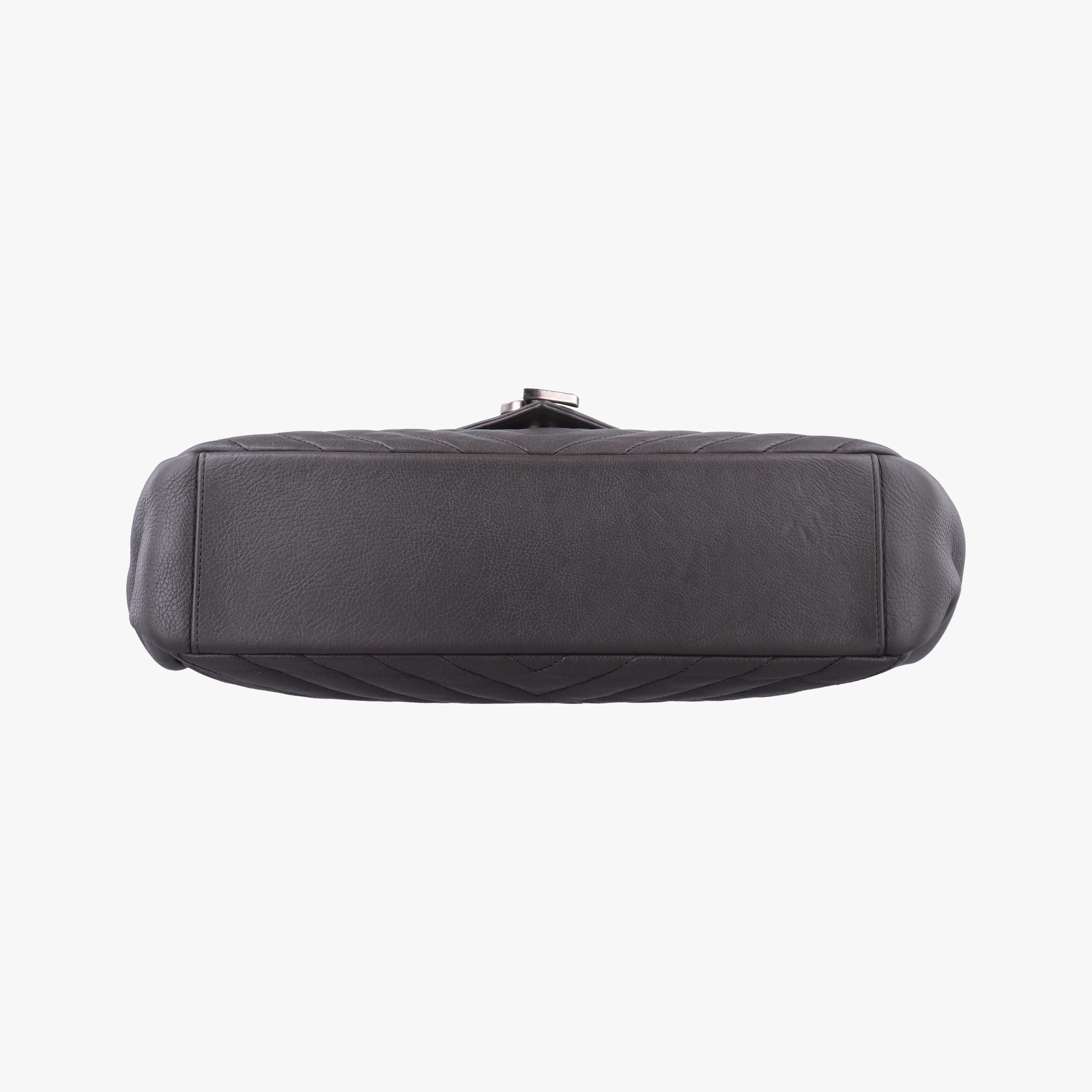 Vintage Yves Saint Laurent COLLEGE Grey Leather 392738 shoulderbag | stylenewstar