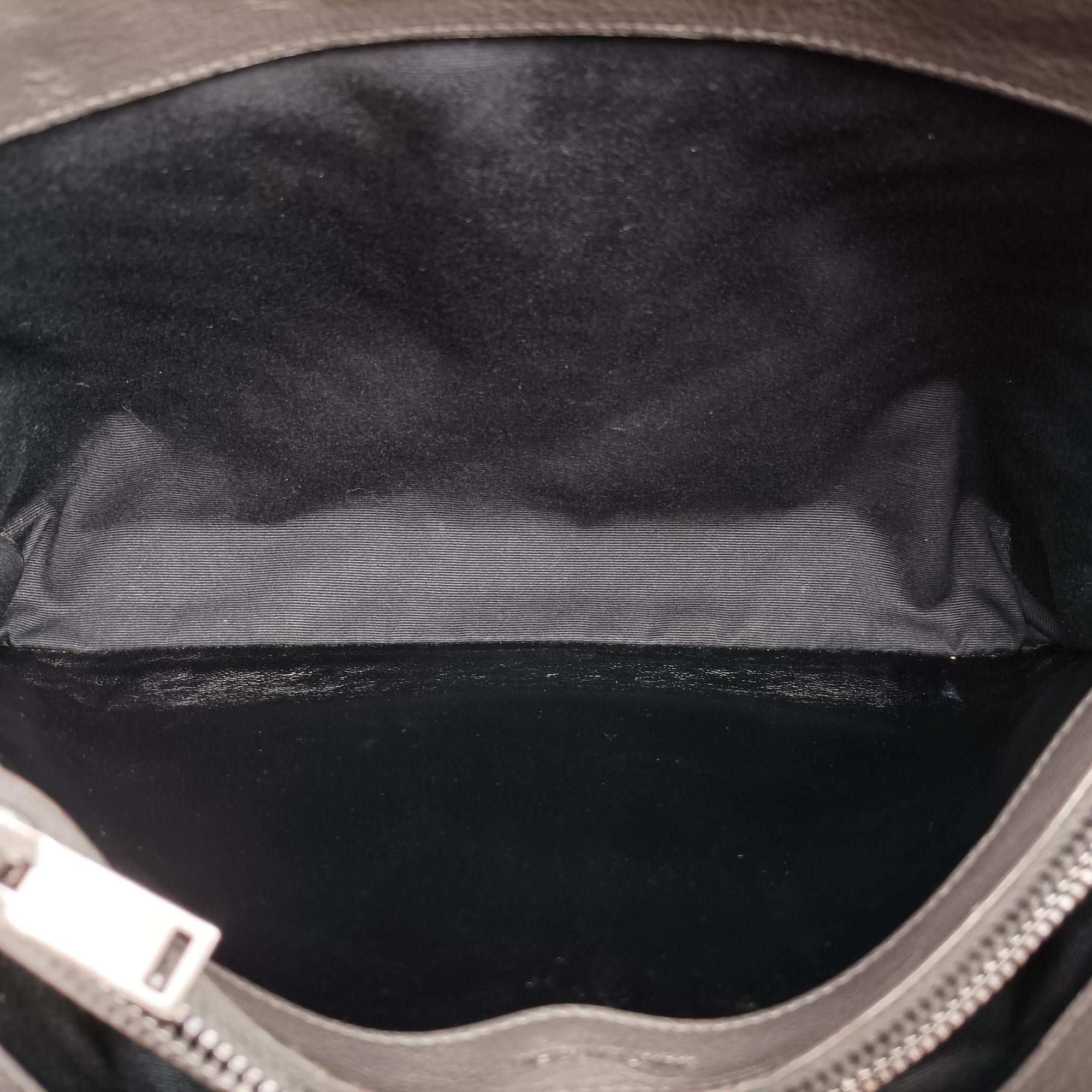 Vintage Yves Saint Laurent COLLEGE Grey Leather 392738 shoulderbag | stylenewstar