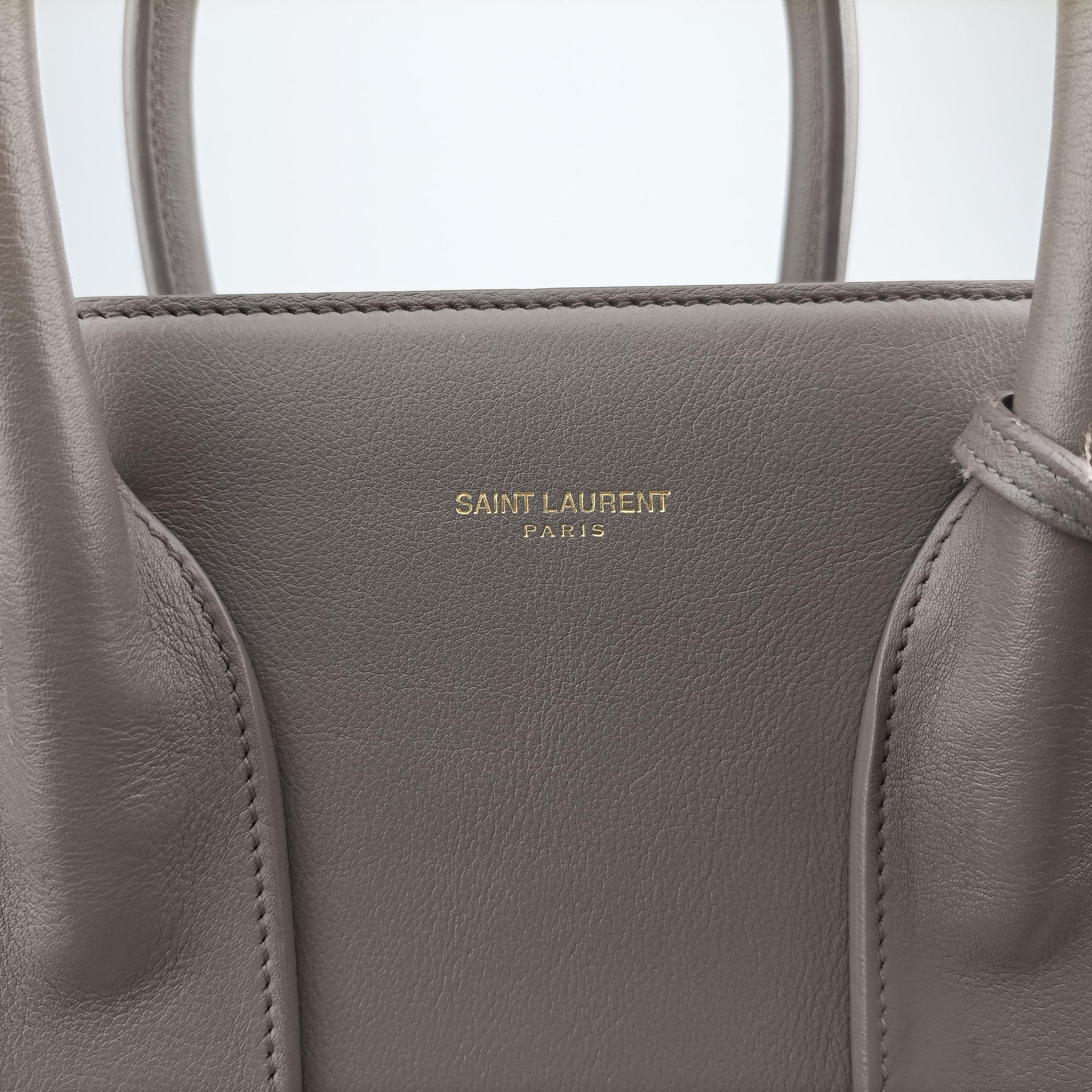 Pre-owned Yves Saint Laurent SAC DE JOUR Grey Leather 355153 shoulderbag | stylenewstar