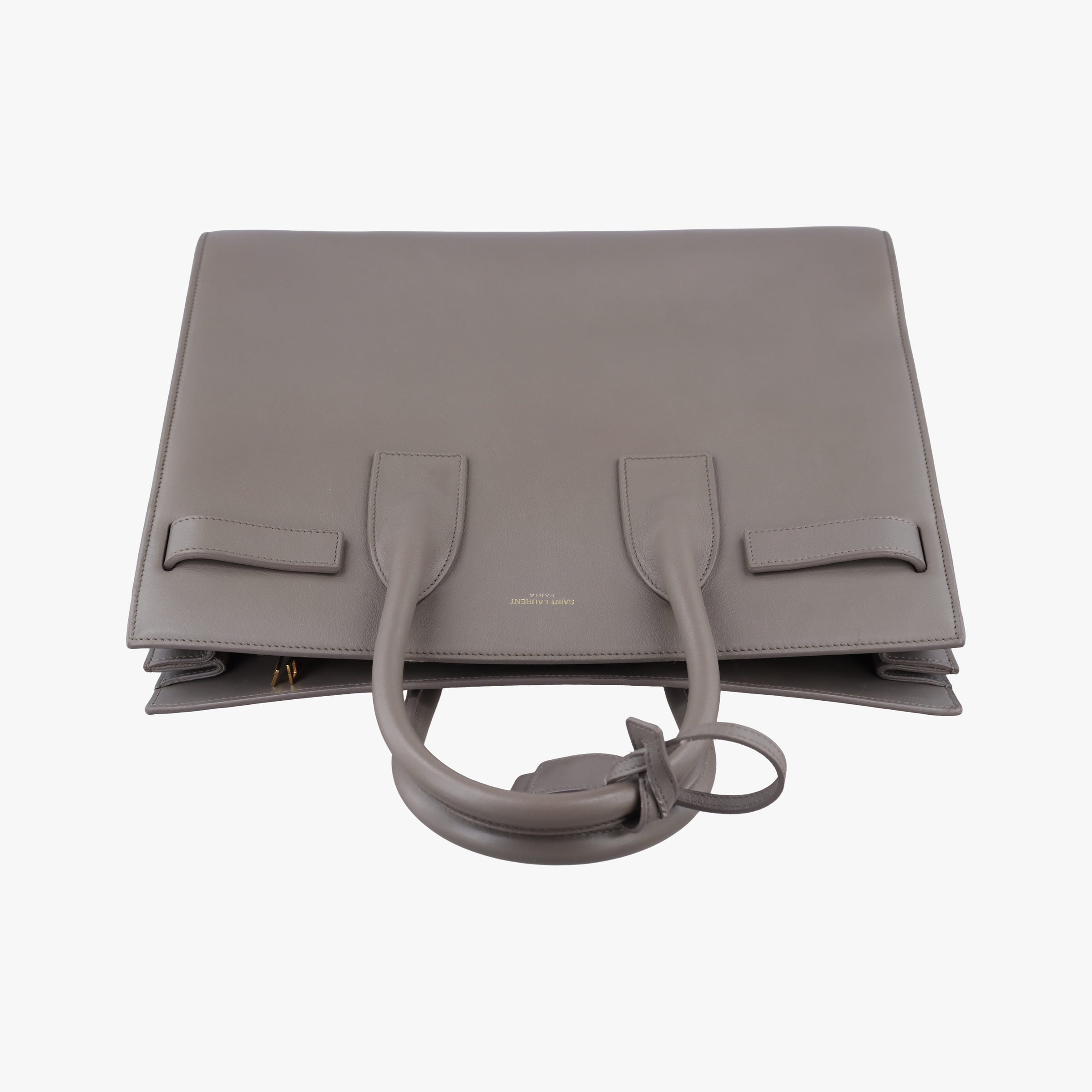 Pre-owned Yves Saint Laurent SAC DE JOUR Grey Leather 355153 shoulderbag | stylenewstar