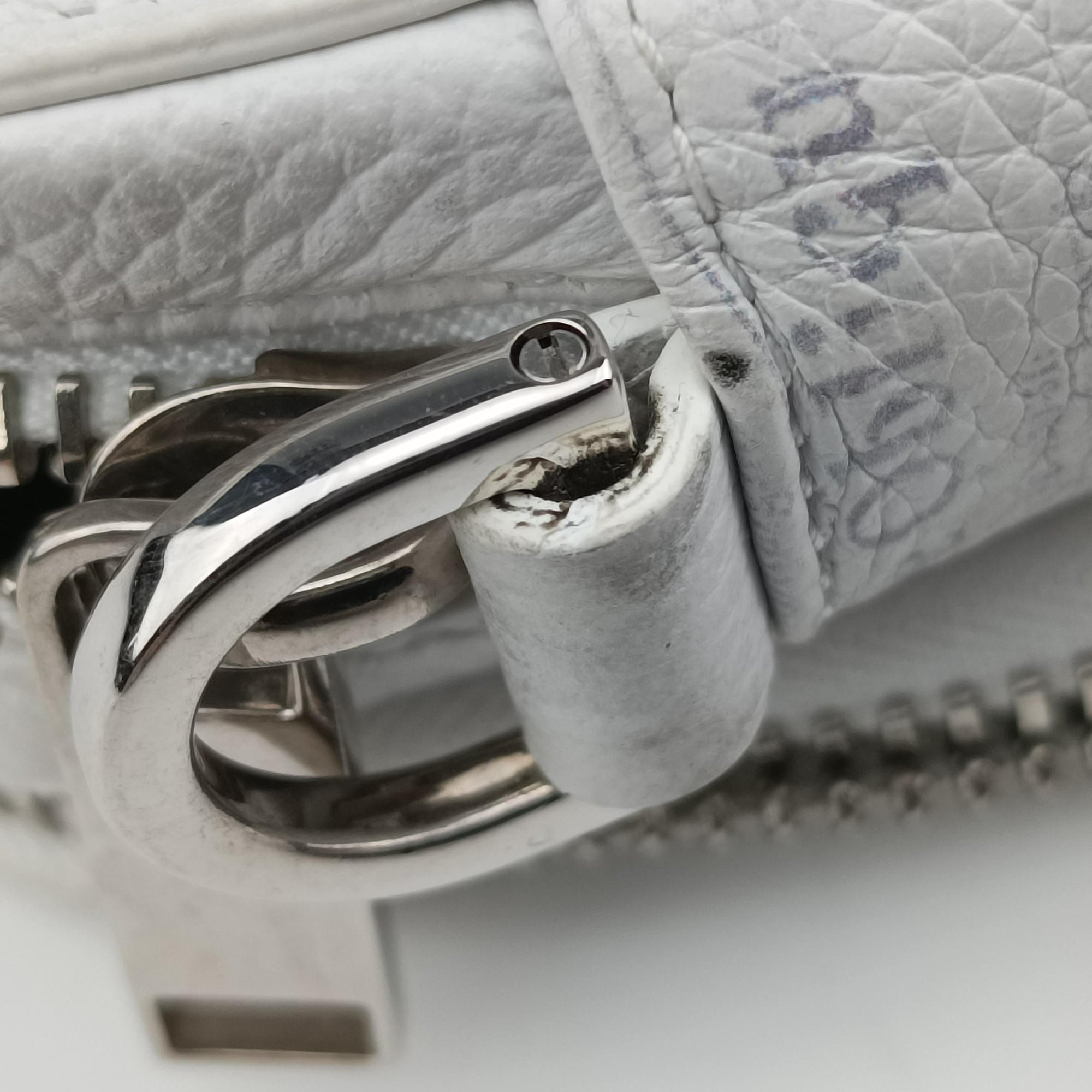 Vintage Christian Dior Daniel Arsham collaboration Newspaper Print White Leather  shoulderbag | stylenewstar