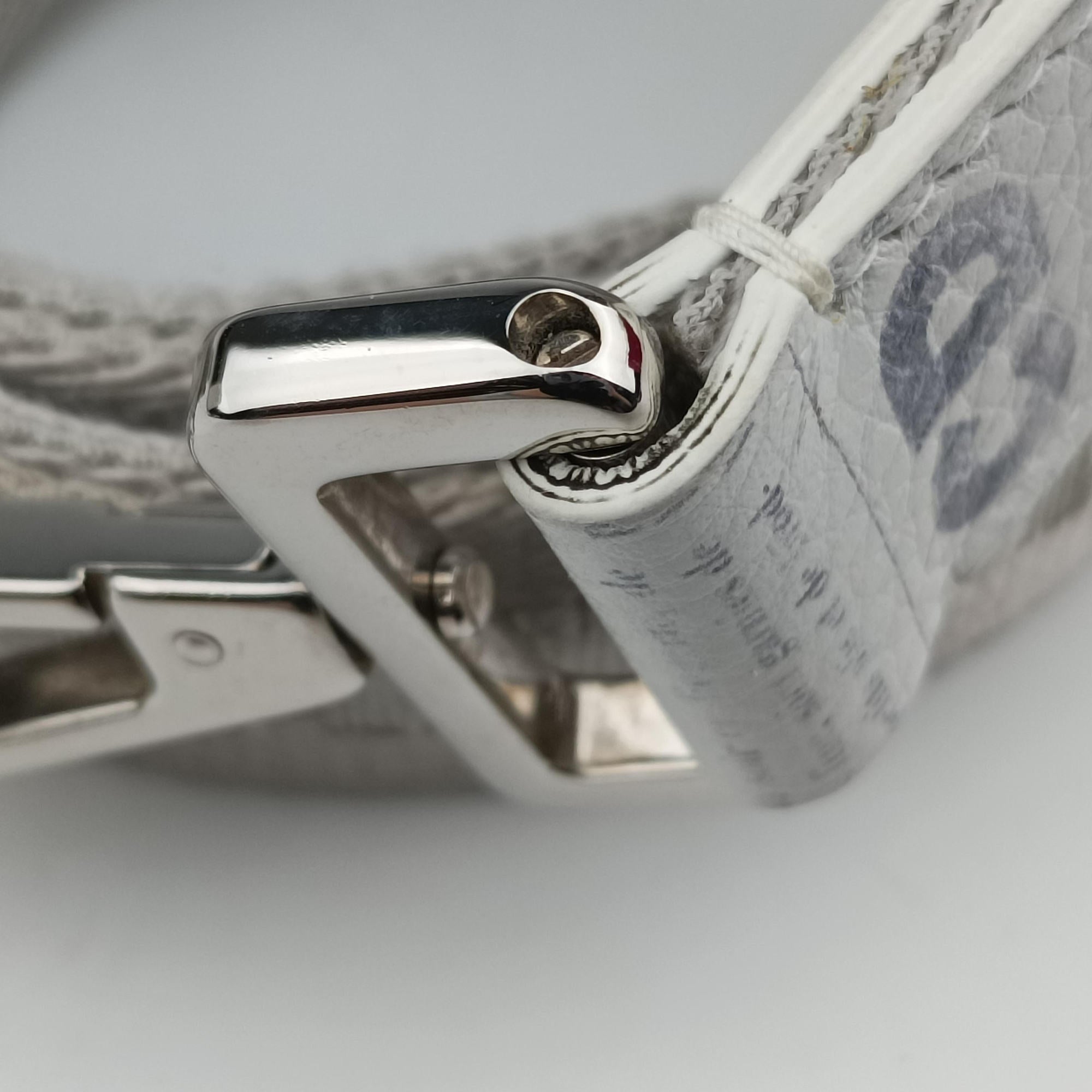 Vintage Christian Dior Daniel Arsham collaboration Newspaper Print White Leather  shoulderbag | stylenewstar