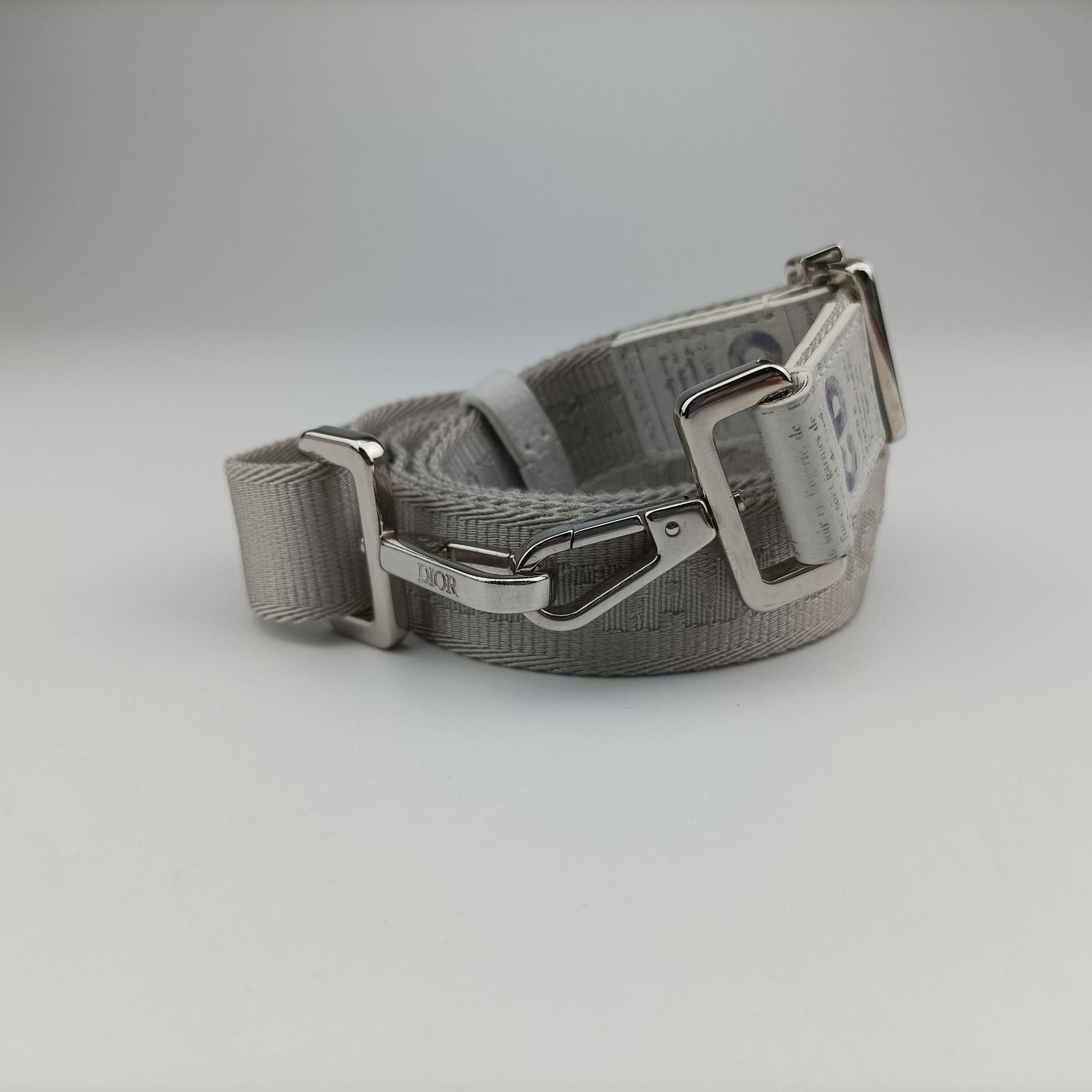 Vintage Christian Dior Daniel Arsham collaboration Newspaper Print White Leather  shoulderbag | stylenewstar