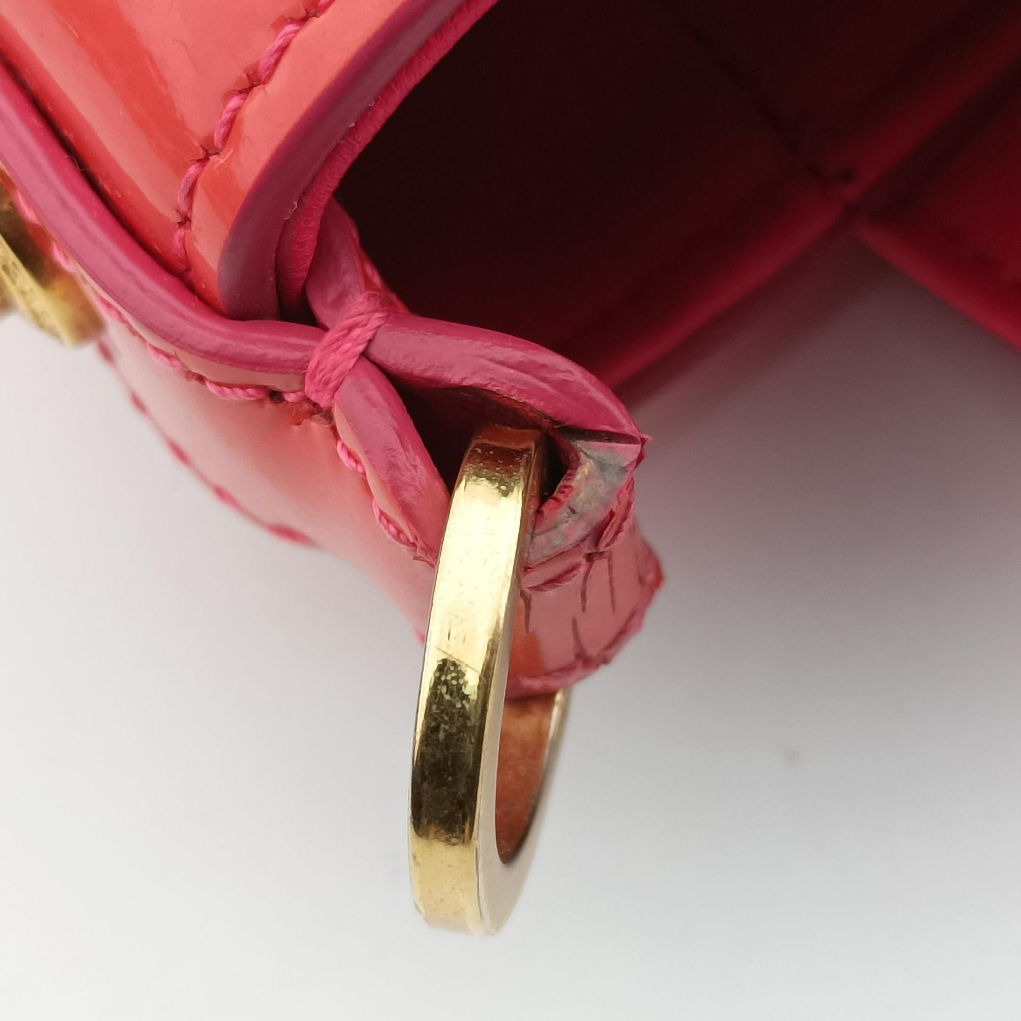 Pre-owned VERSACE SIGNATURE La Medusa Orange Enamel  shoulderbag | stylenewstar