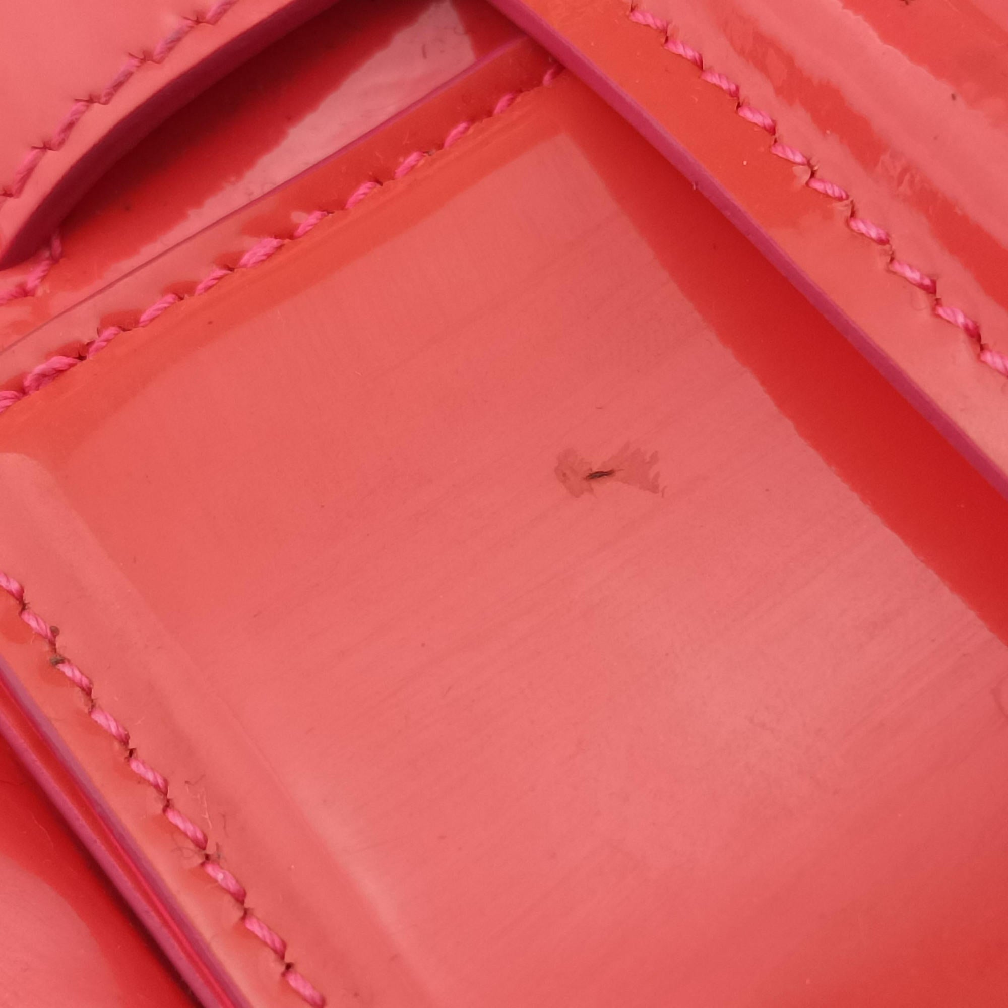 Pre-owned VERSACE SIGNATURE La Medusa Orange Enamel  shoulderbag | stylenewstar