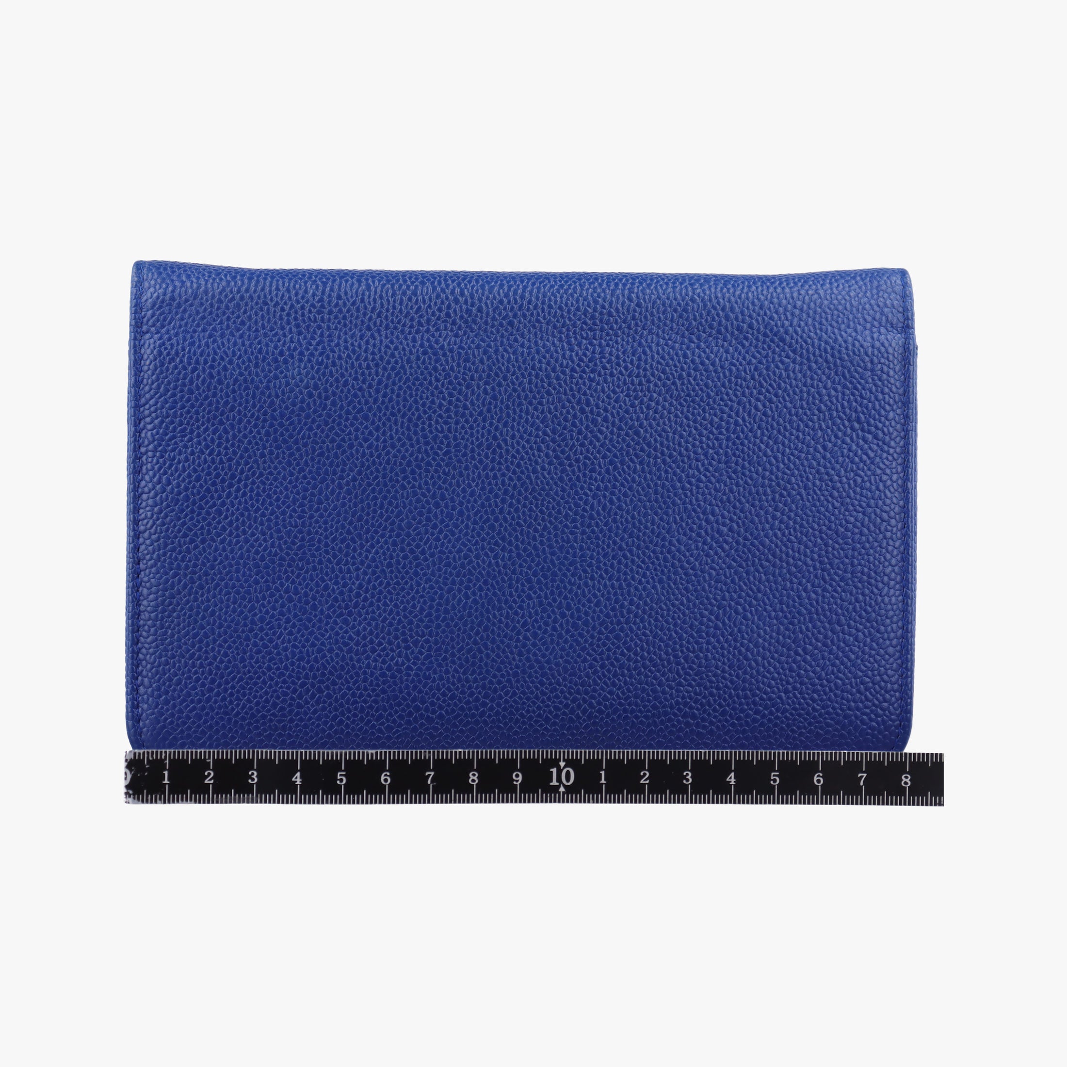 Pre-owned Chanel Caviar Wallet Chain Blue caviar skin A68872 shoulderbag | stylenewstar