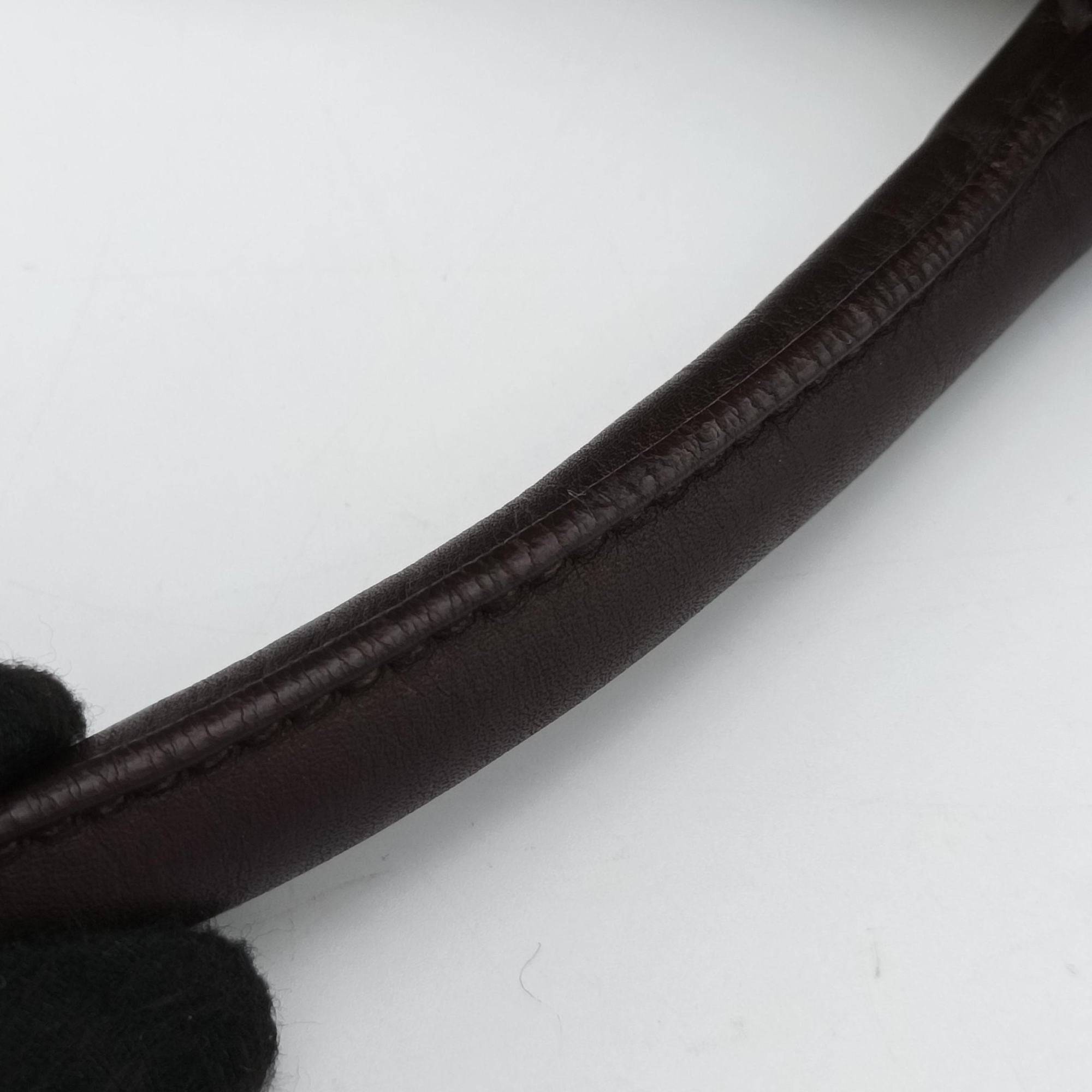 Pre-owned Prada Vitello Daino Trimmed Canapa Logo Frame Brown Fabric × leather BR3508 handbag | stylenewstar