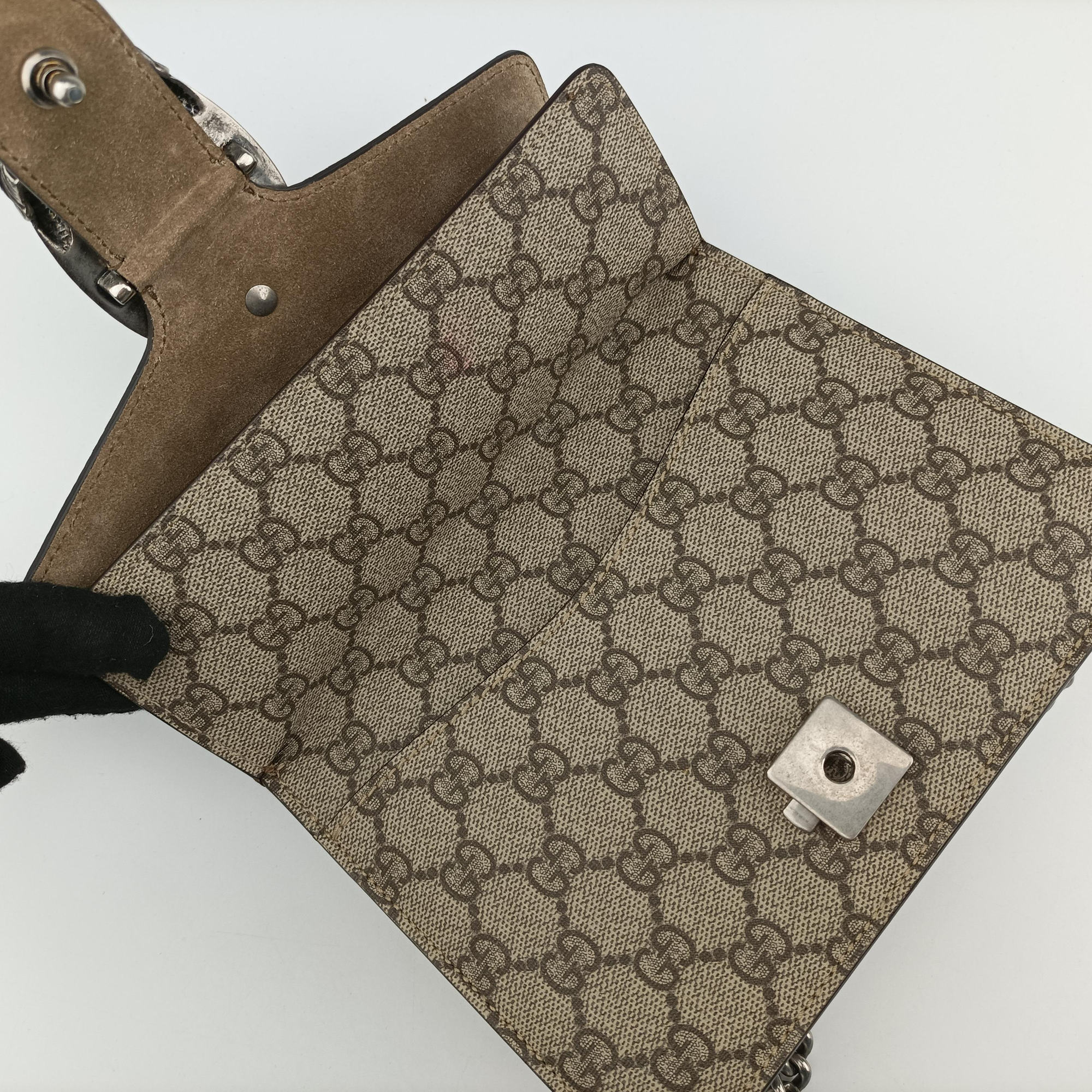 Pre-owned Gucci Dionysus Beige×Brown PVC coated canvas× suede 421970 shoulderbag | stylenewstar