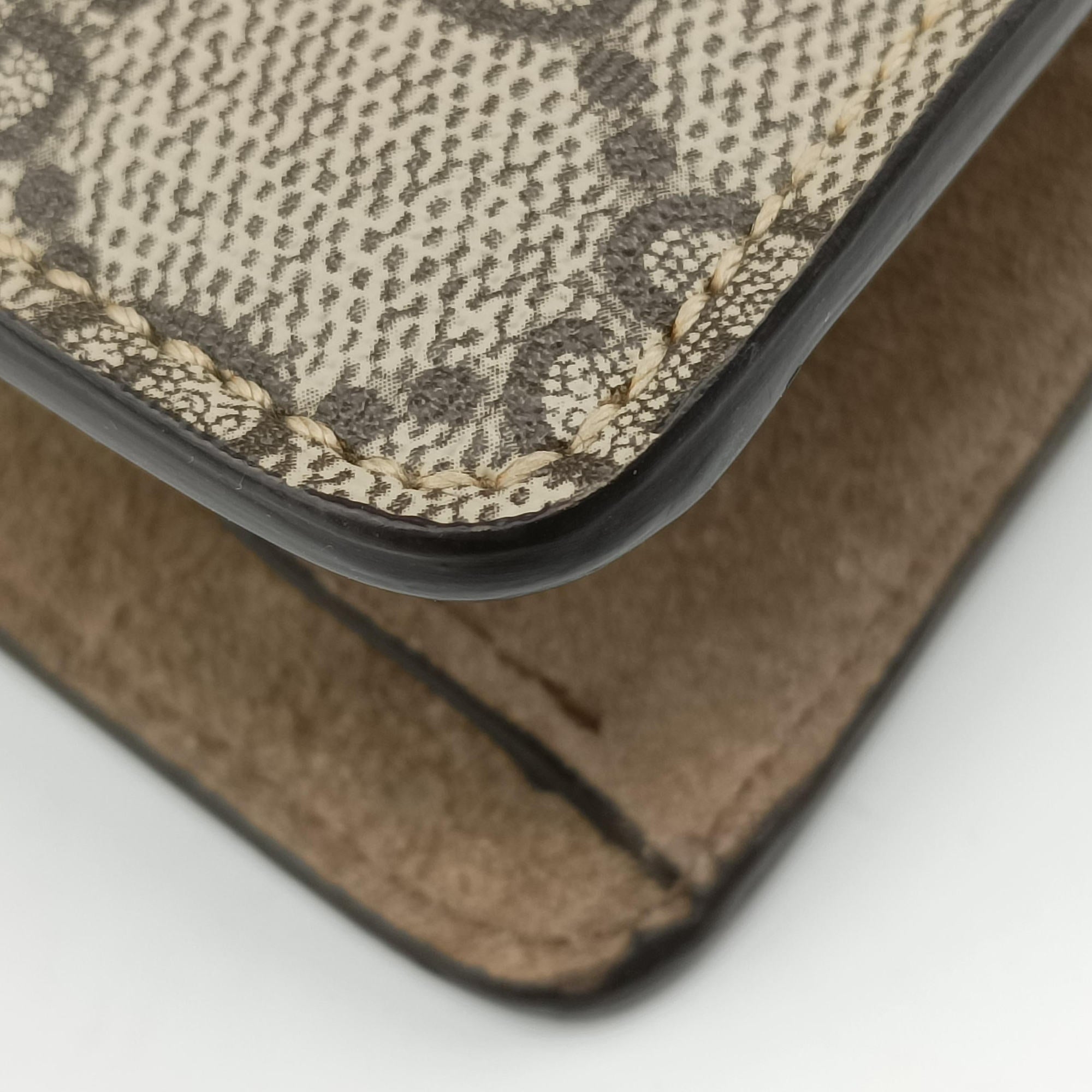Pre-owned Gucci Dionysus Beige×Brown PVC coated canvas× suede 421970 shoulderbag | stylenewstar