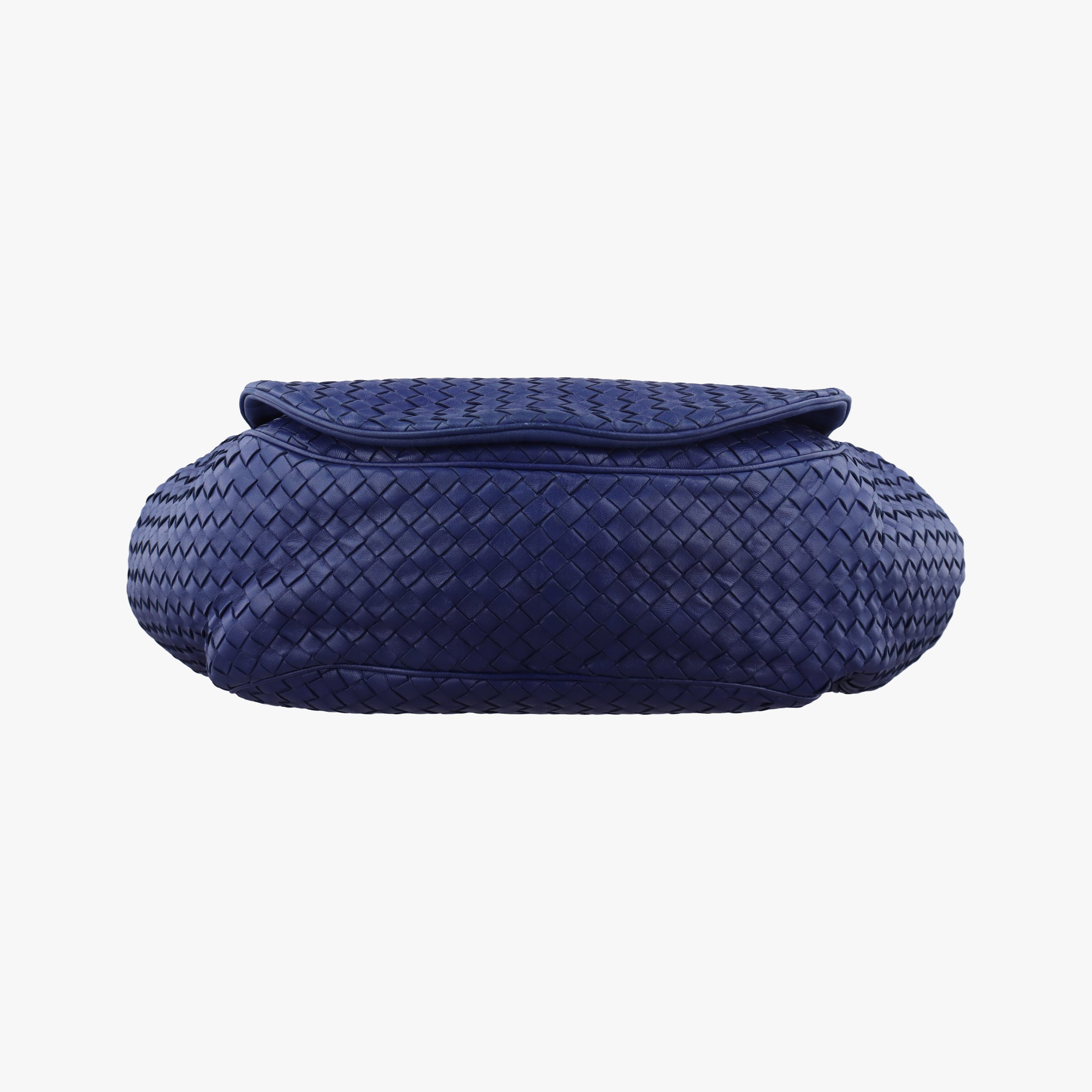 Pre-owned Bottega Veneta Intrecciato Navy lambskin  shoulderbag | stylenewstar