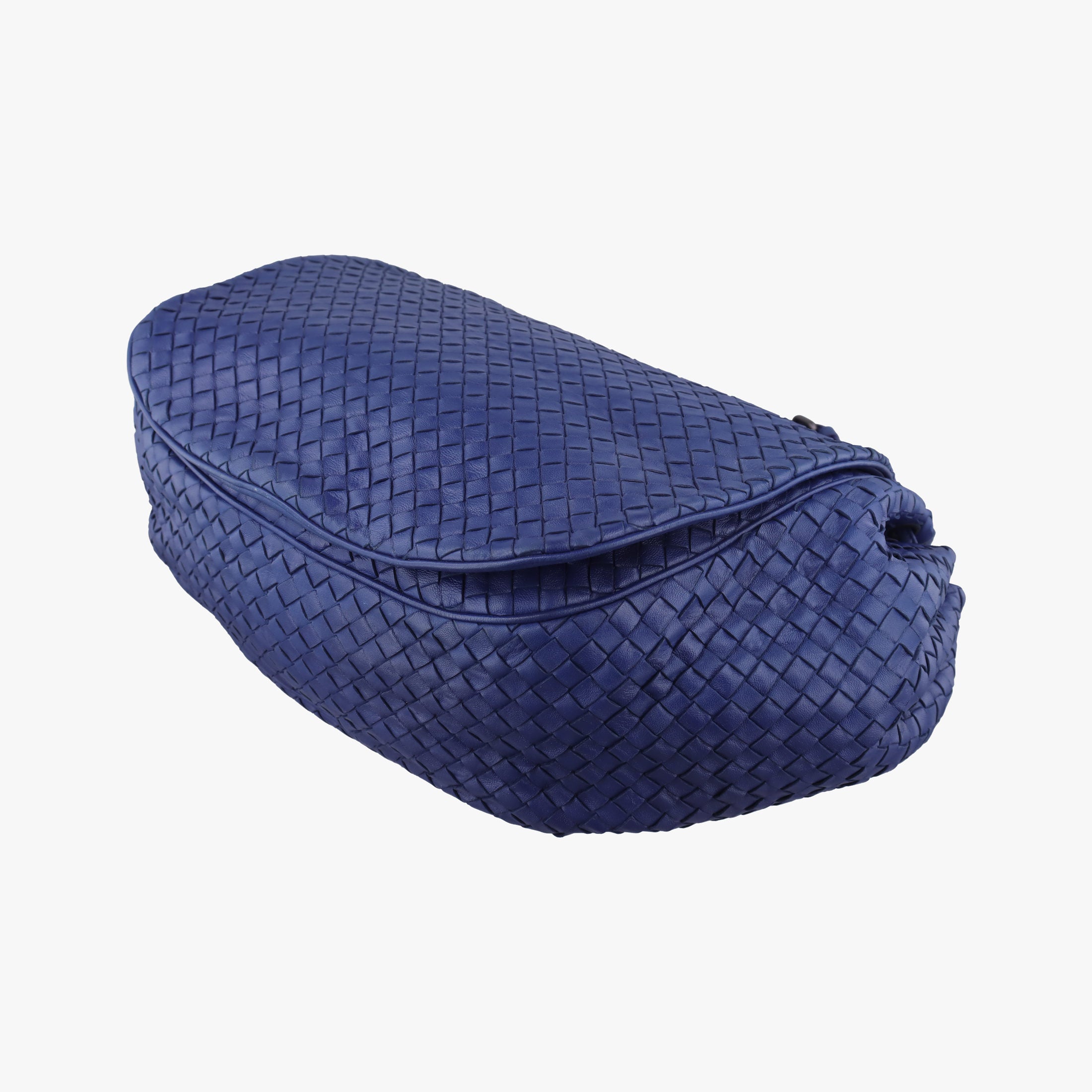 Pre-owned Bottega Veneta Intrecciato Navy lambskin  shoulderbag | stylenewstar