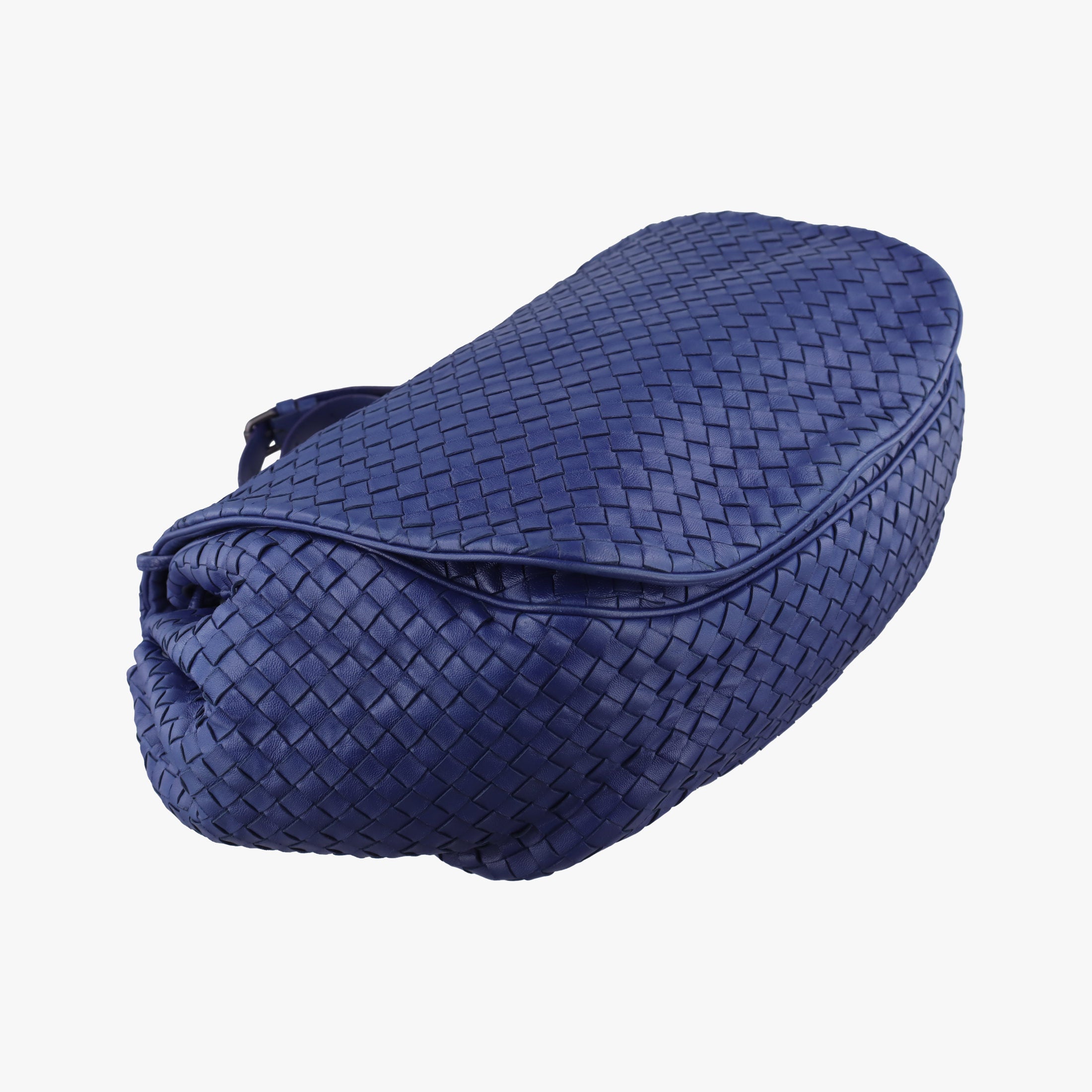 Pre-owned Bottega Veneta Intrecciato Navy lambskin  shoulderbag | stylenewstar