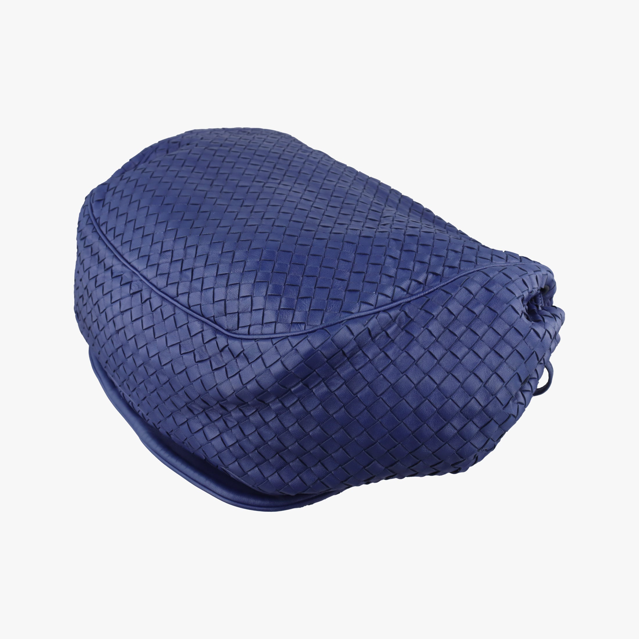 Pre-owned Bottega Veneta Intrecciato Navy lambskin  shoulderbag | stylenewstar