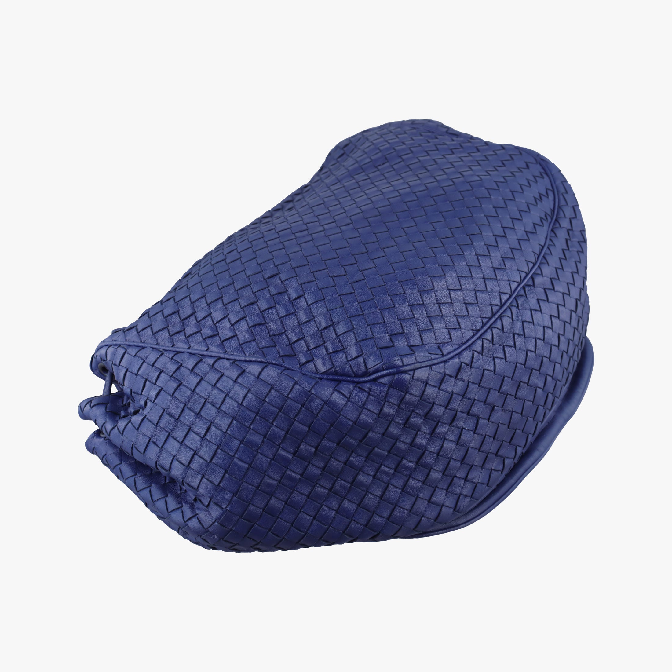 Pre-owned Bottega Veneta Intrecciato Navy lambskin  shoulderbag | stylenewstar