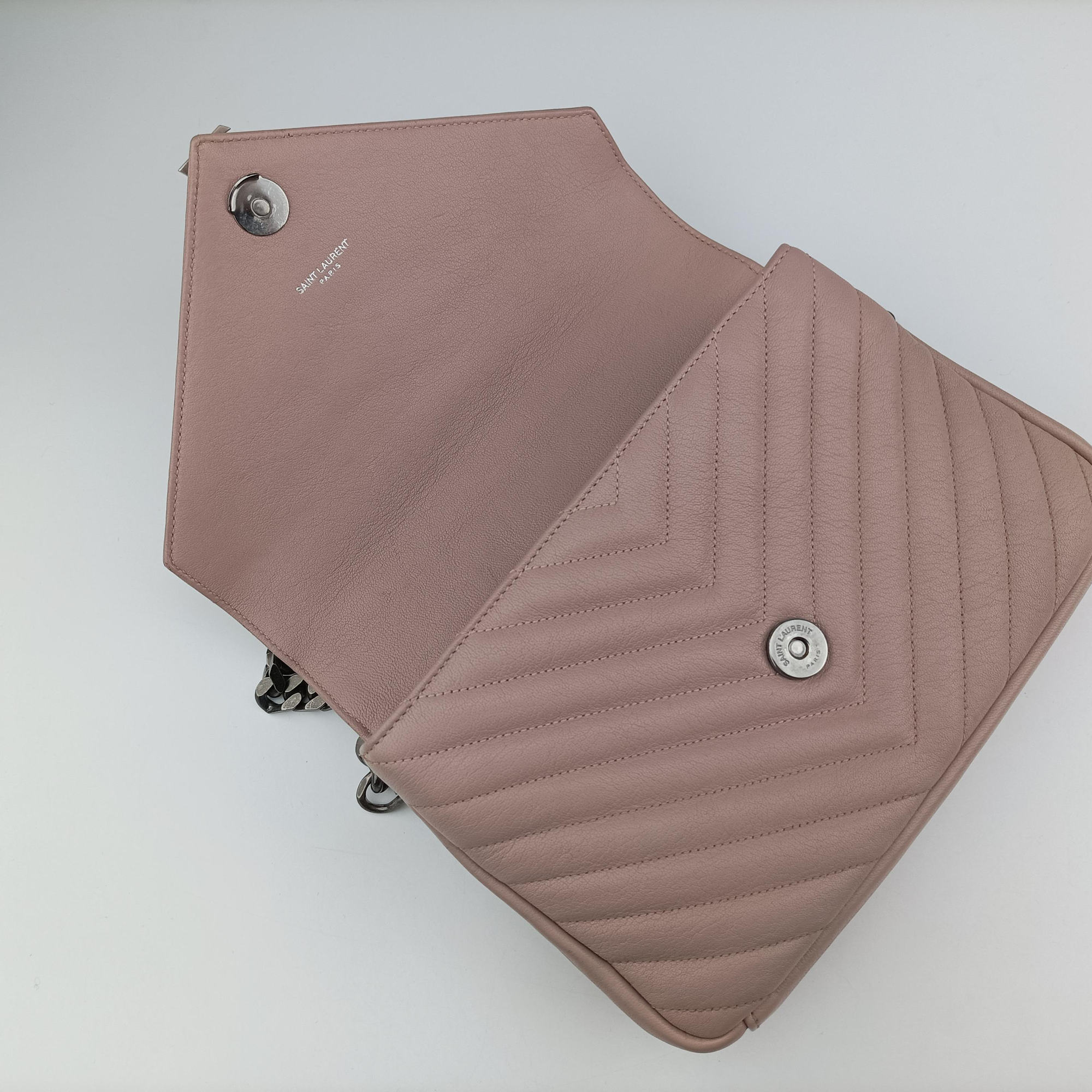 Pre-owned Yves Saint Laurent COLLEGE Pink Leather 428056 shoulderbag | stylenewstar