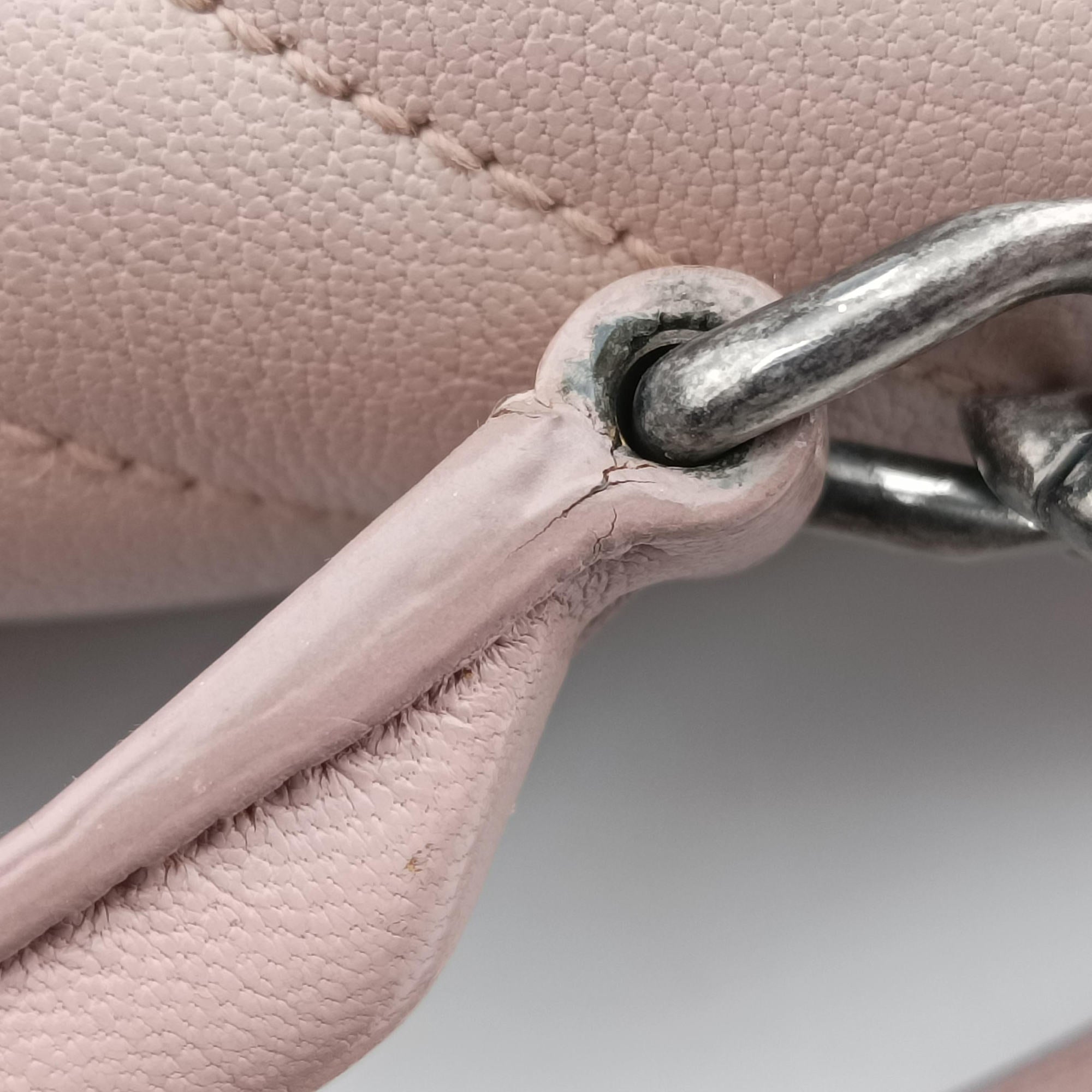Pre-owned Yves Saint Laurent COLLEGE Pink Leather 428056 shoulderbag | stylenewstar