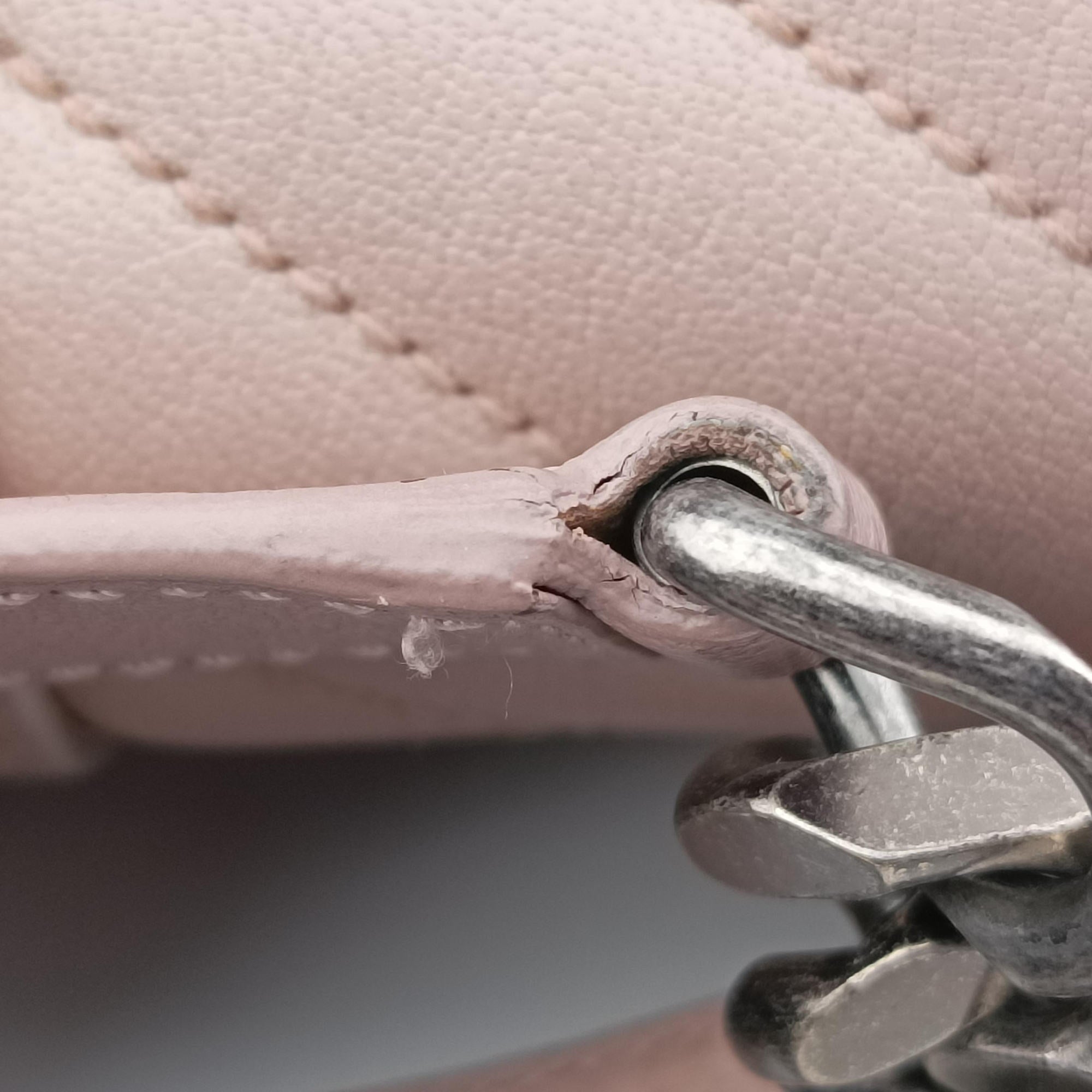 Pre-owned Yves Saint Laurent COLLEGE Pink Leather 428056 shoulderbag | stylenewstar