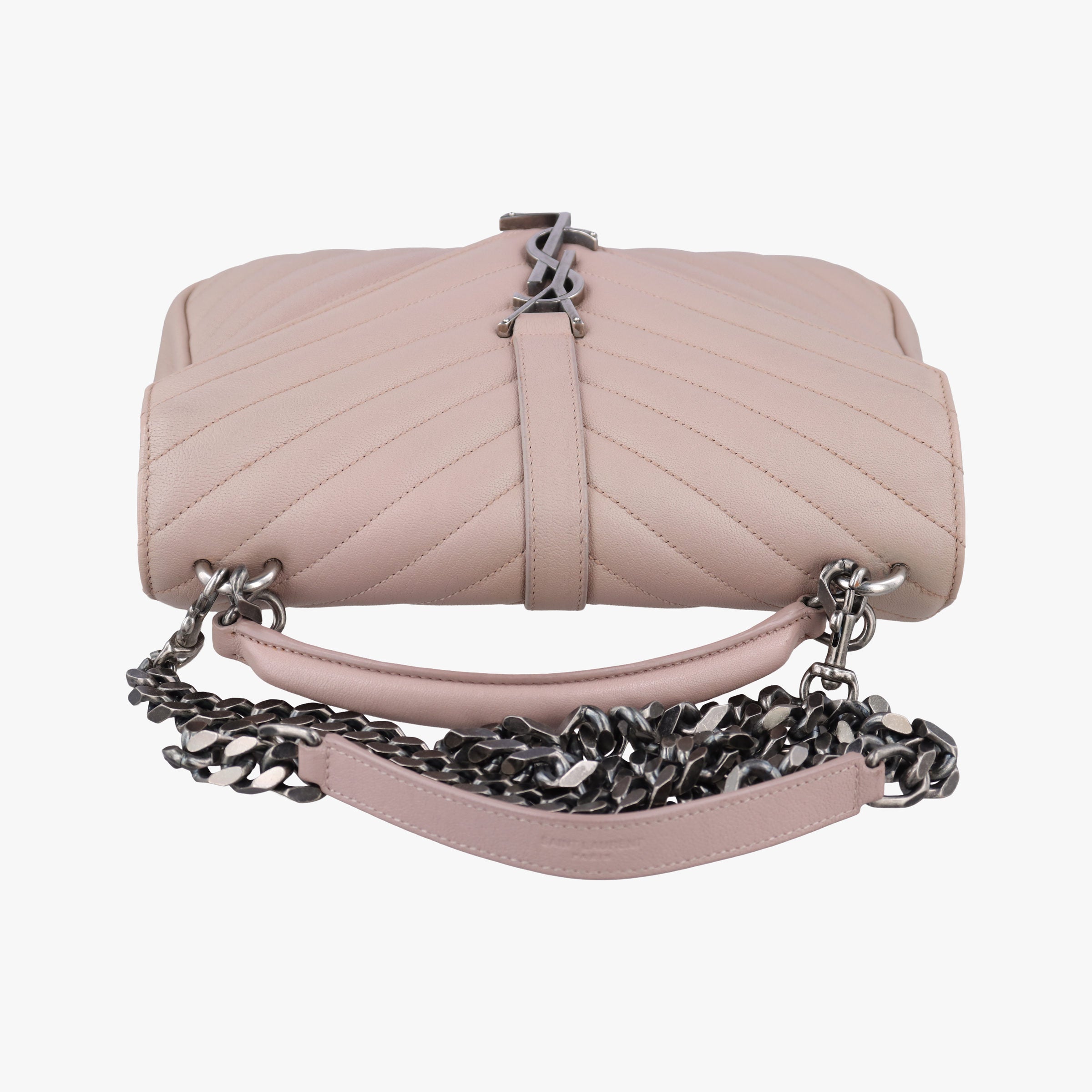 Pre-owned Yves Saint Laurent COLLEGE Pink Leather 428056 shoulderbag | stylenewstar