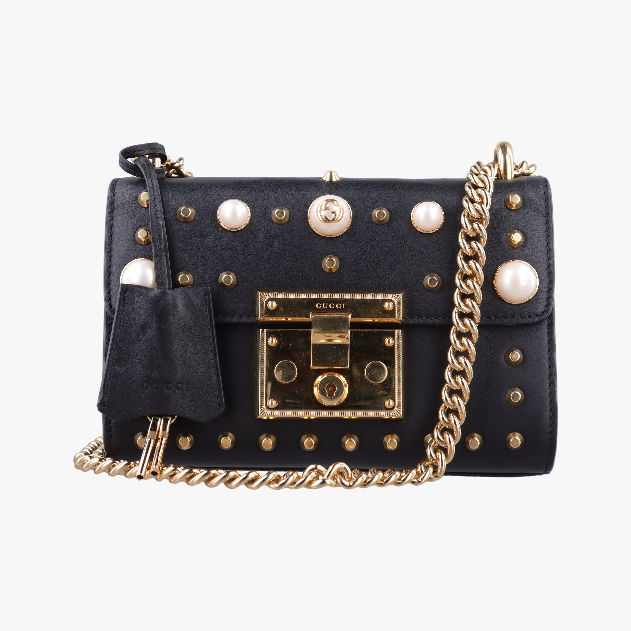 Secondhand Gucci Padlock Black Leather 432182 shoulderbag | stylenewstar