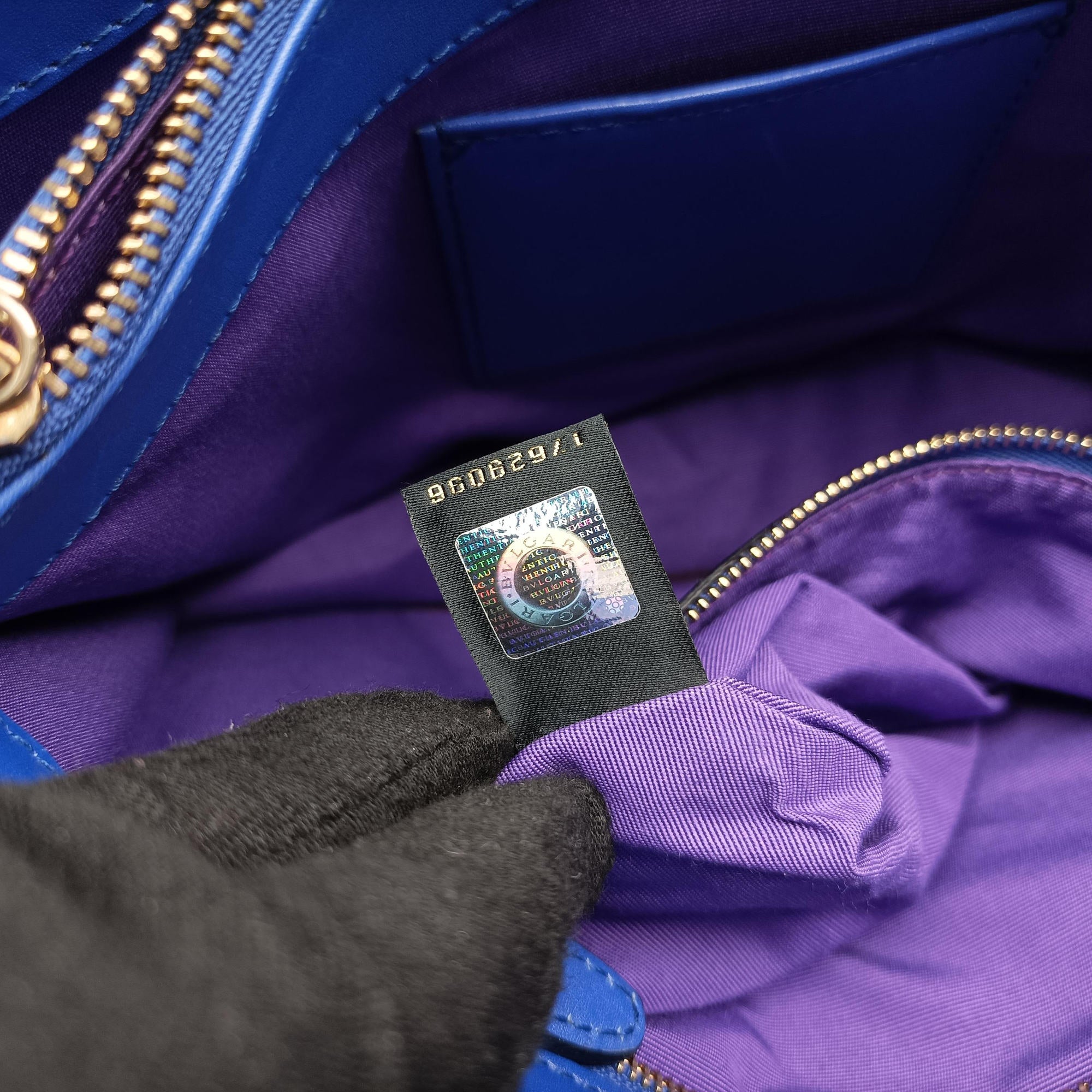Pre-owned Bvlgari SERPENTI FOREVER Blue leather  shoulderbag | stylenewstar