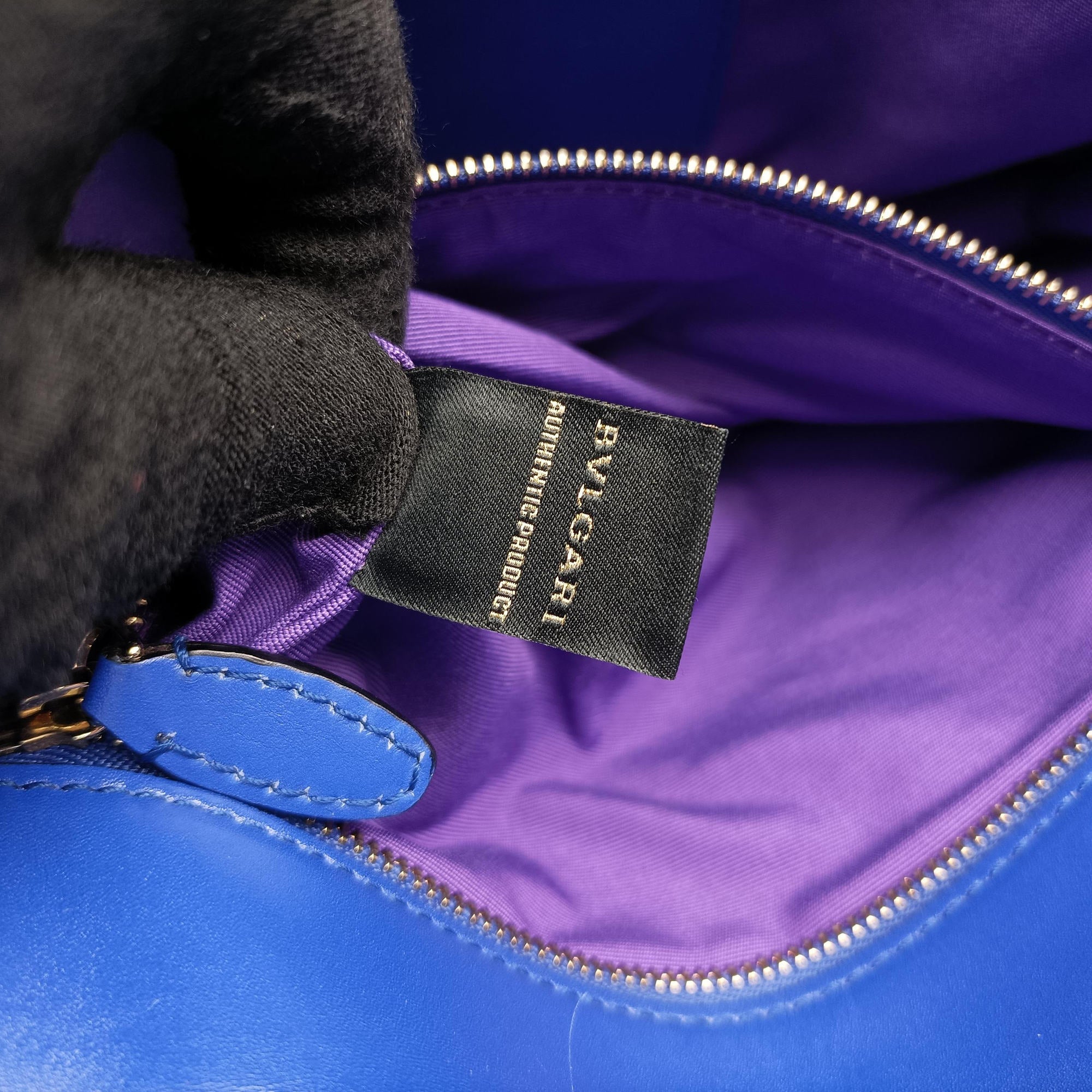 Pre-owned Bvlgari SERPENTI FOREVER Blue leather  shoulderbag | stylenewstar