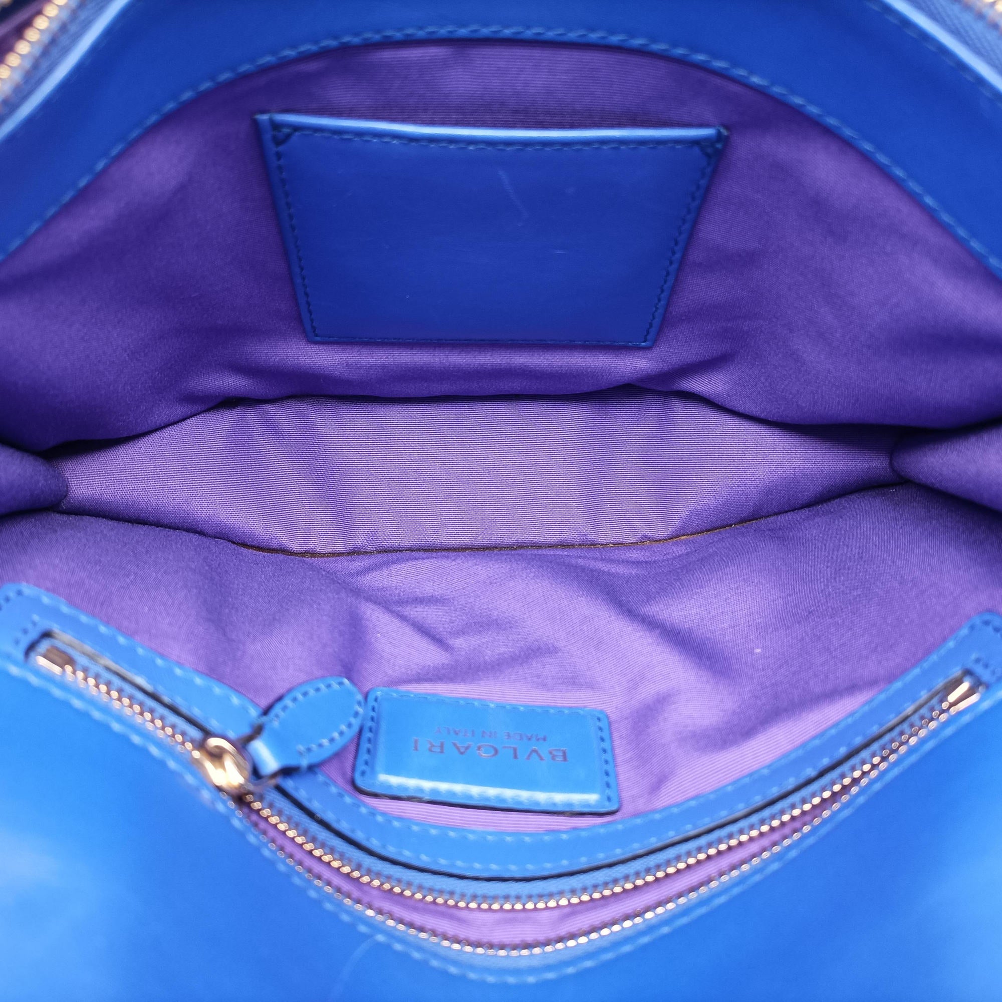 Pre-owned Bvlgari SERPENTI FOREVER Blue leather  shoulderbag | stylenewstar