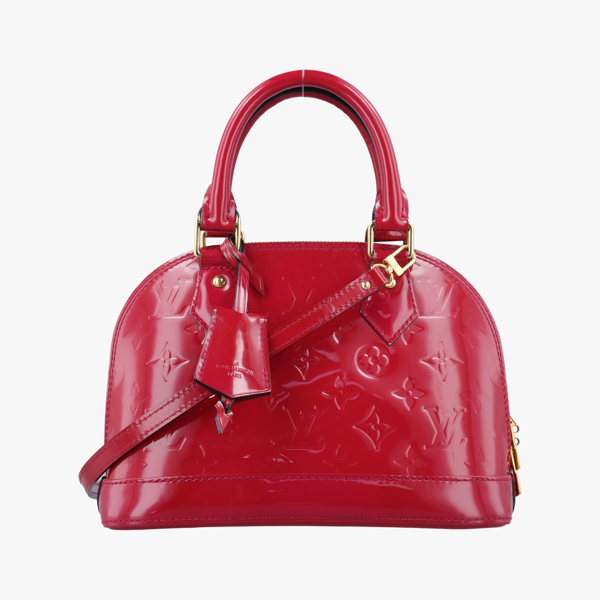 Pre-owned Louis Vuitton Alma BB CERISE Vernis M90174 shoulderbag | stylenewstar