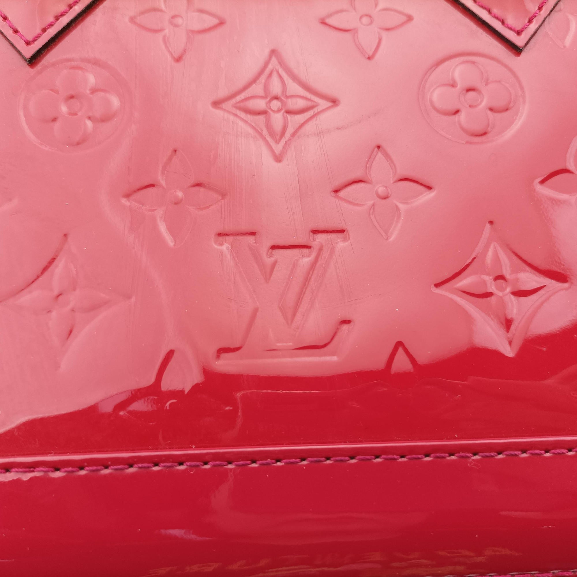 Pre-owned Louis Vuitton Alma BB CERISE Vernis M90174 shoulderbag | stylenewstar