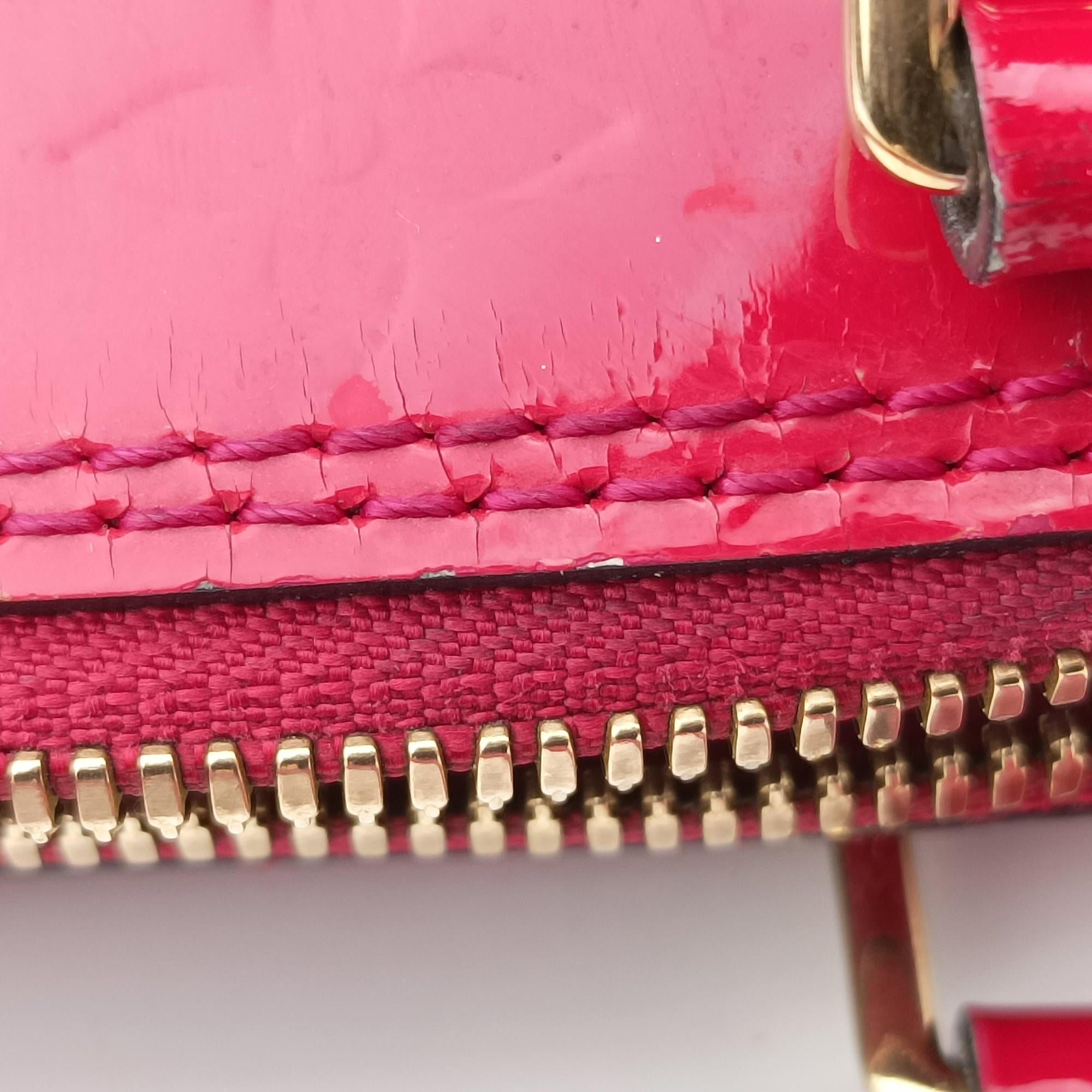 Pre-owned Louis Vuitton Alma BB CERISE Vernis M90174 shoulderbag | stylenewstar