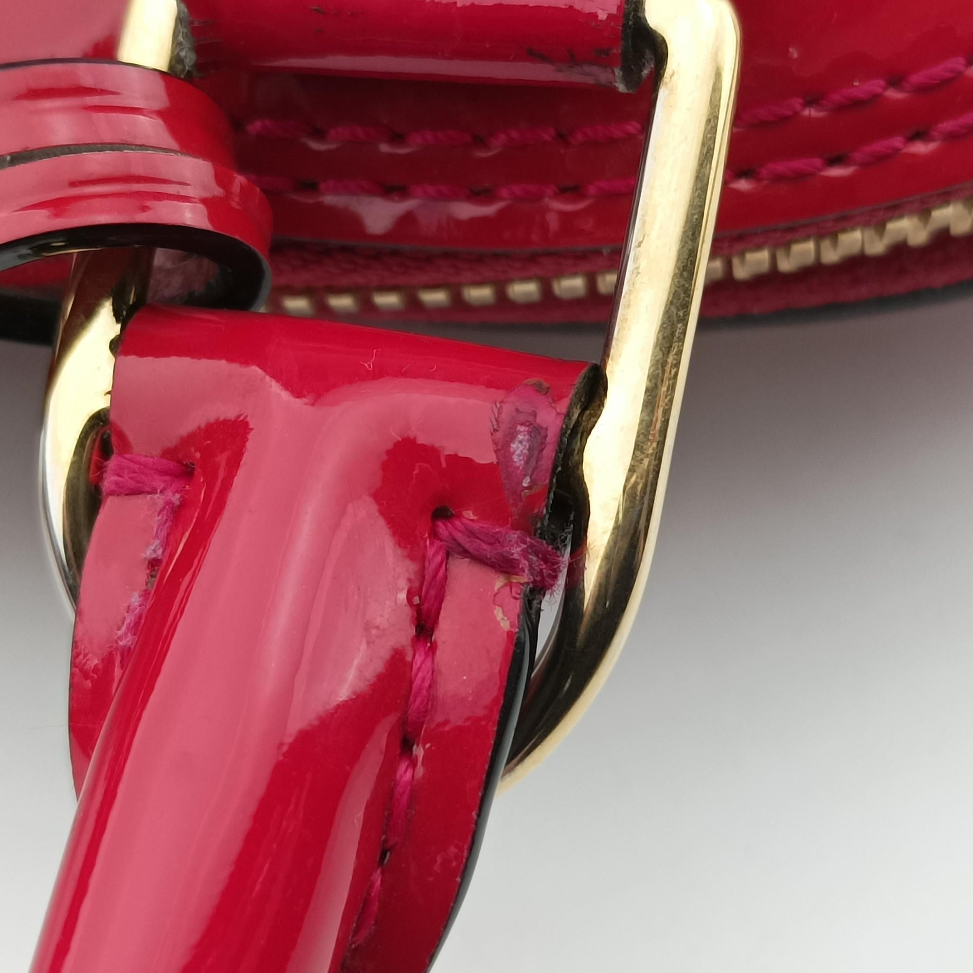 Pre-owned Louis Vuitton Alma BB CERISE Vernis M90174 shoulderbag | stylenewstar
