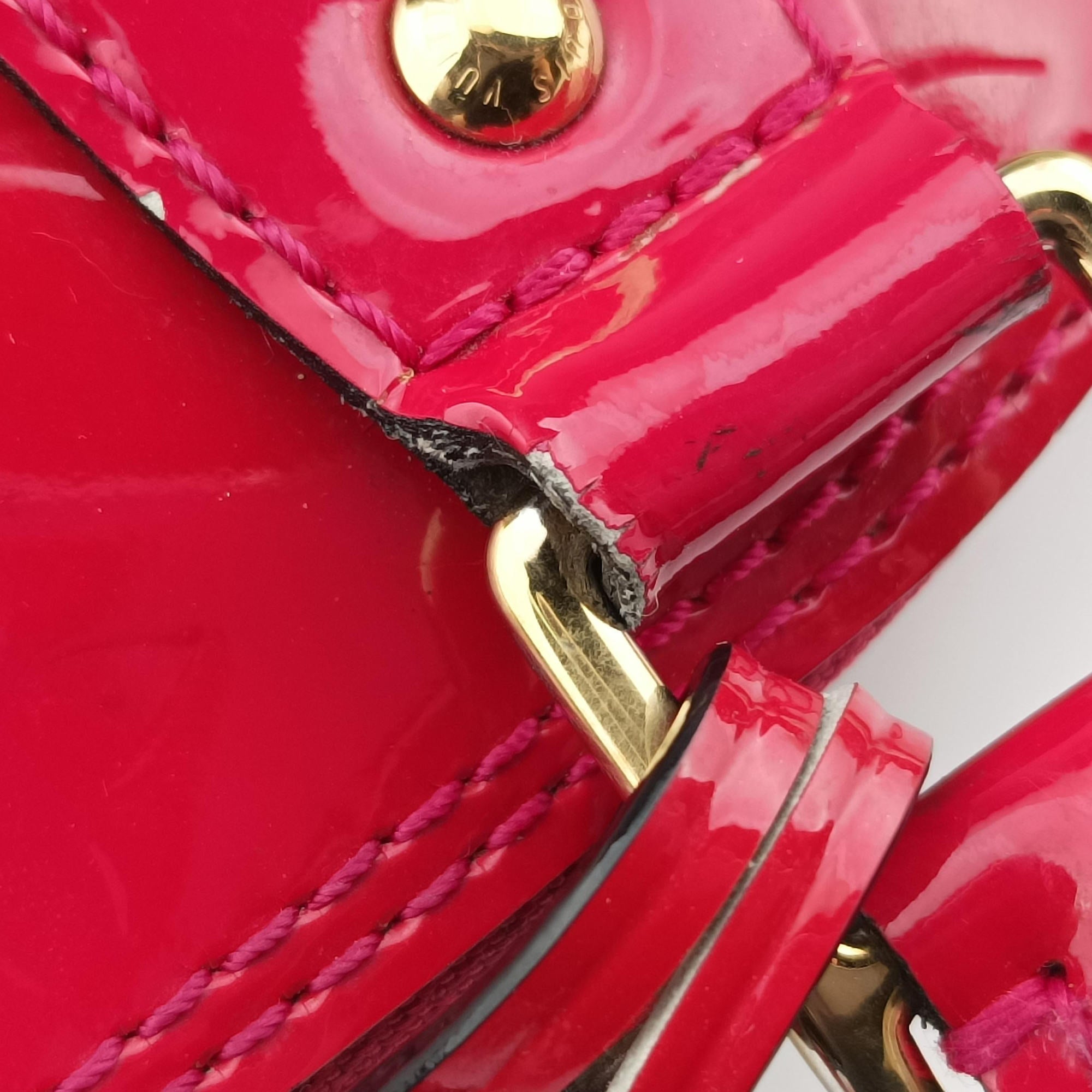 Pre-owned Louis Vuitton Alma BB CERISE Vernis M90174 shoulderbag | stylenewstar
