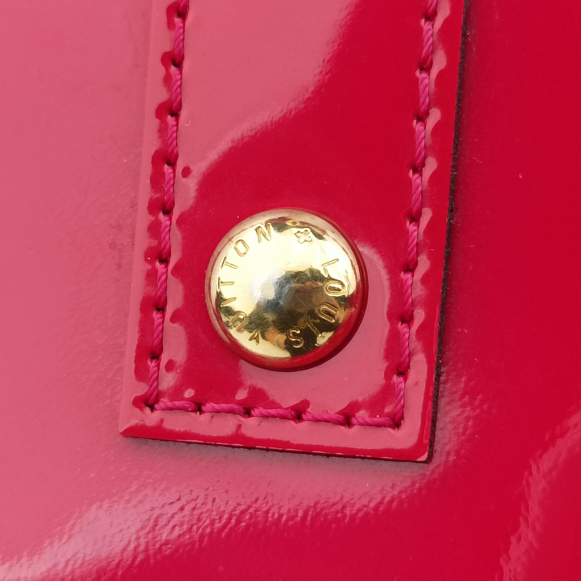 Pre-owned Louis Vuitton Alma BB CERISE Vernis M90174 shoulderbag | stylenewstar