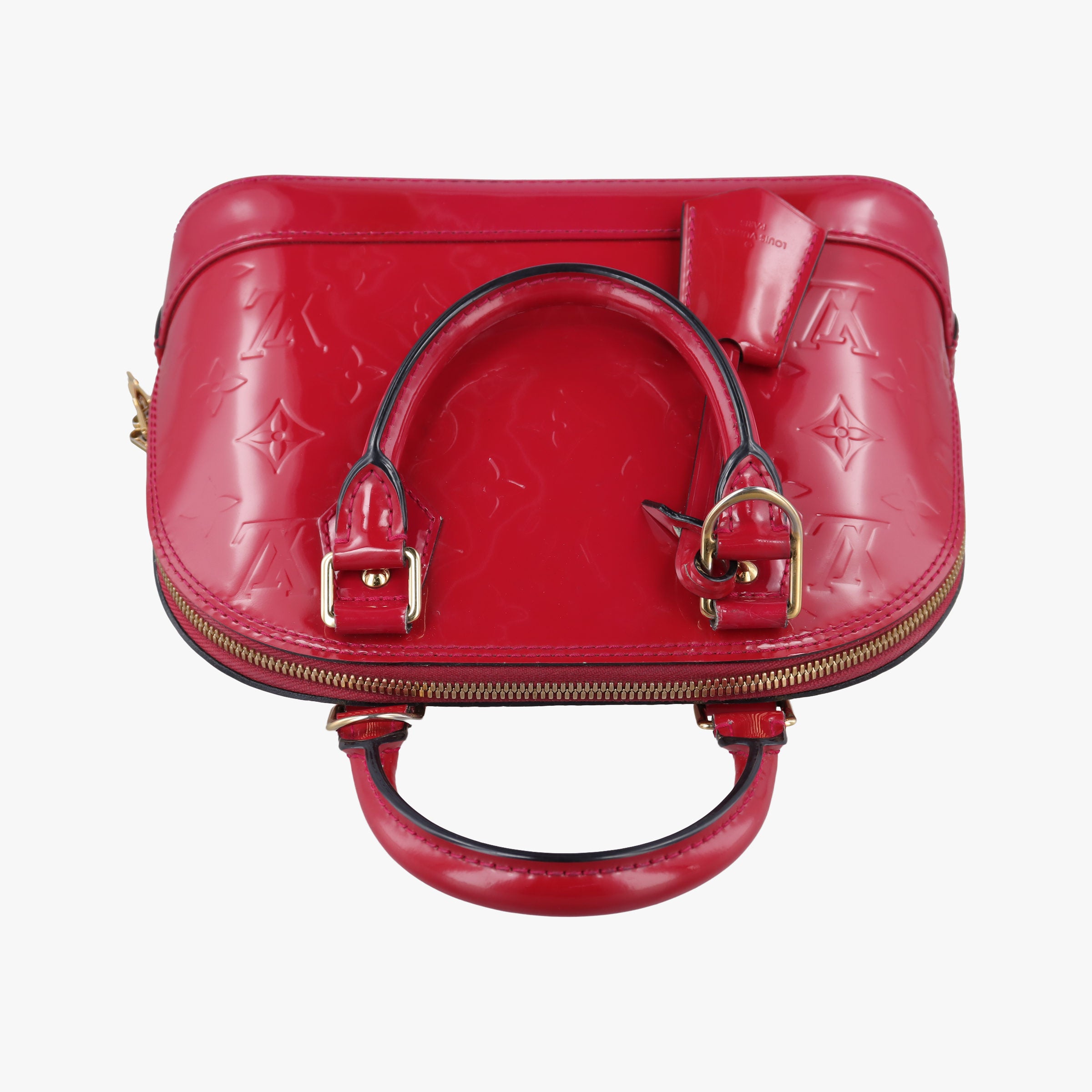 Pre-owned Louis Vuitton Alma BB CERISE Vernis M90174 shoulderbag | stylenewstar