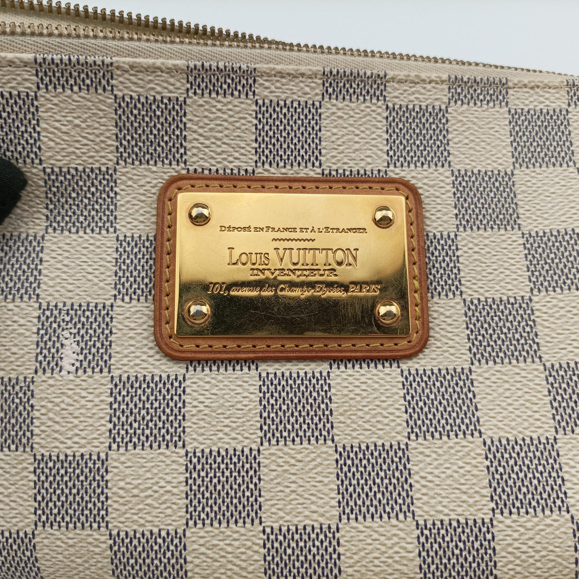 Pre-owned Louis Vuitton EVA AZUR Damier Canvas N55214 handbag | stylenewstar