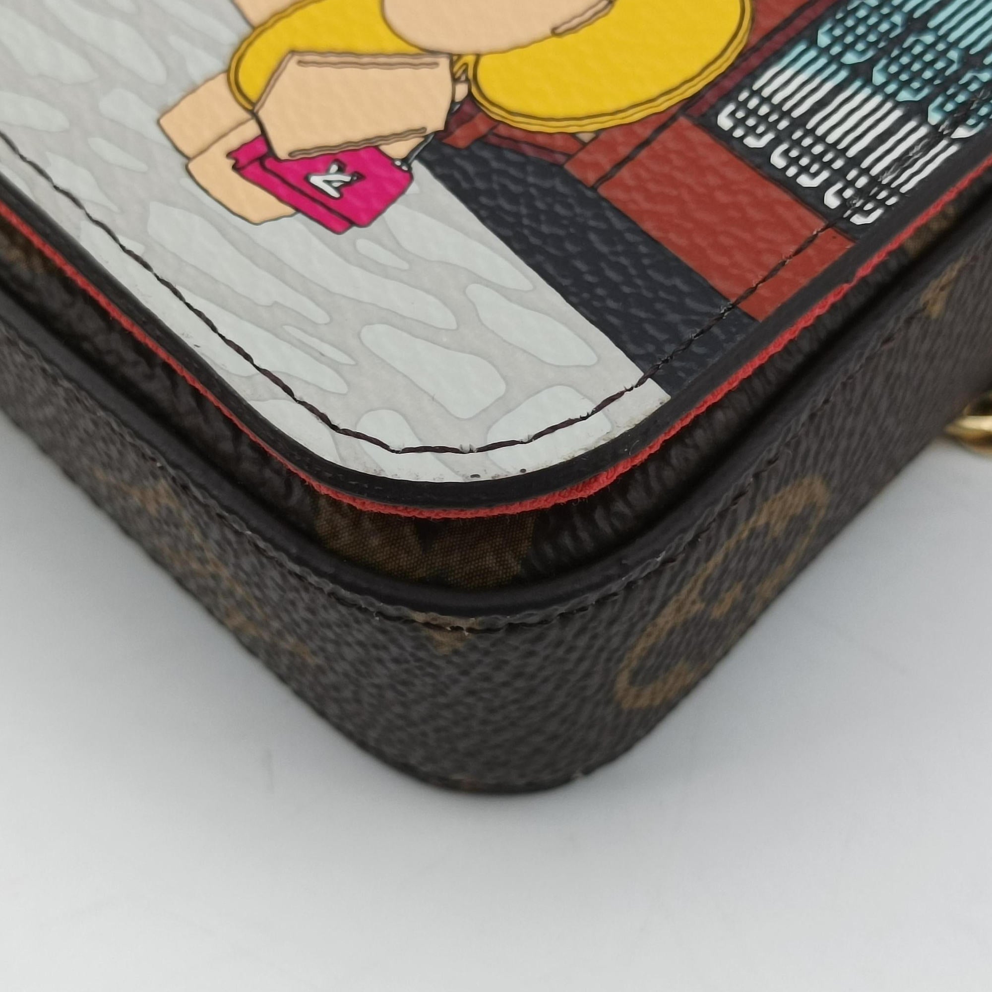 Pre-owned Louis Vuitton 2022 Christmas Animation China Chengdu Pochette Felicie Brown×multi Monogram Coated Canvas  crossbodybag | stylenewstar