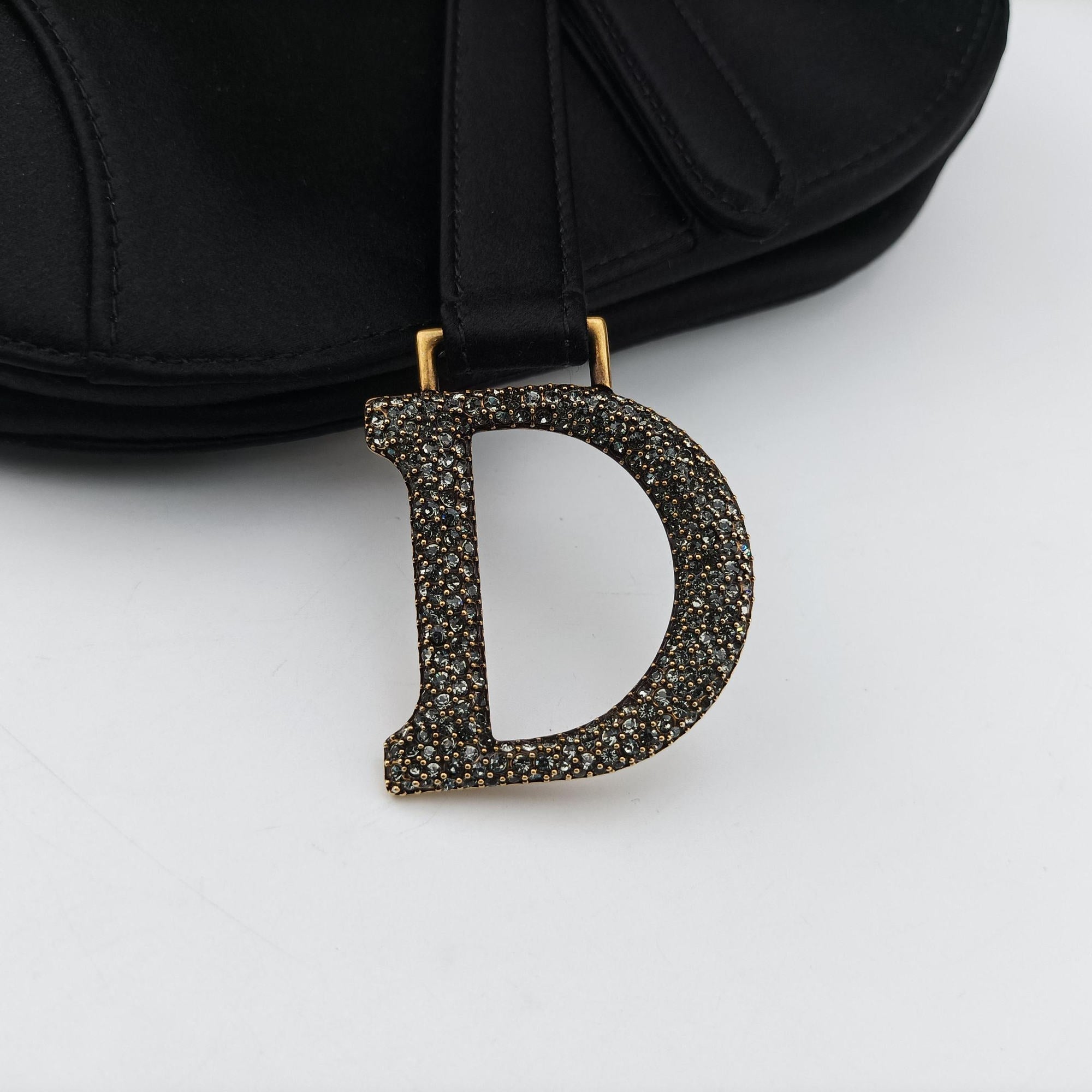 Pre-owned Christian Dior Saddle bag Black Silk  handbag | stylenewstar