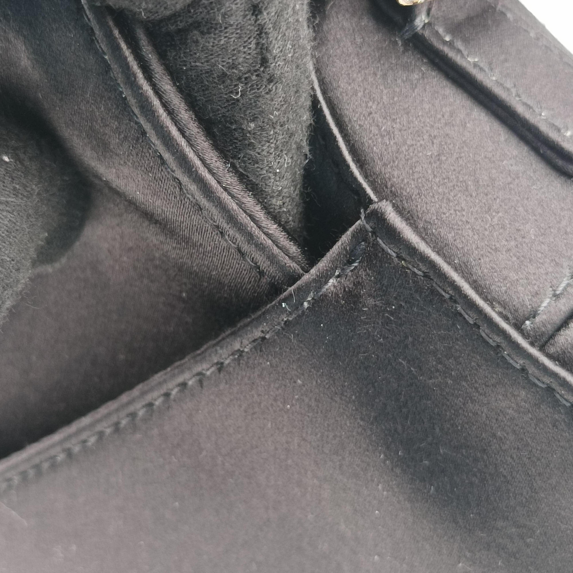 Pre-owned Christian Dior Saddle bag Black Silk  handbag | stylenewstar