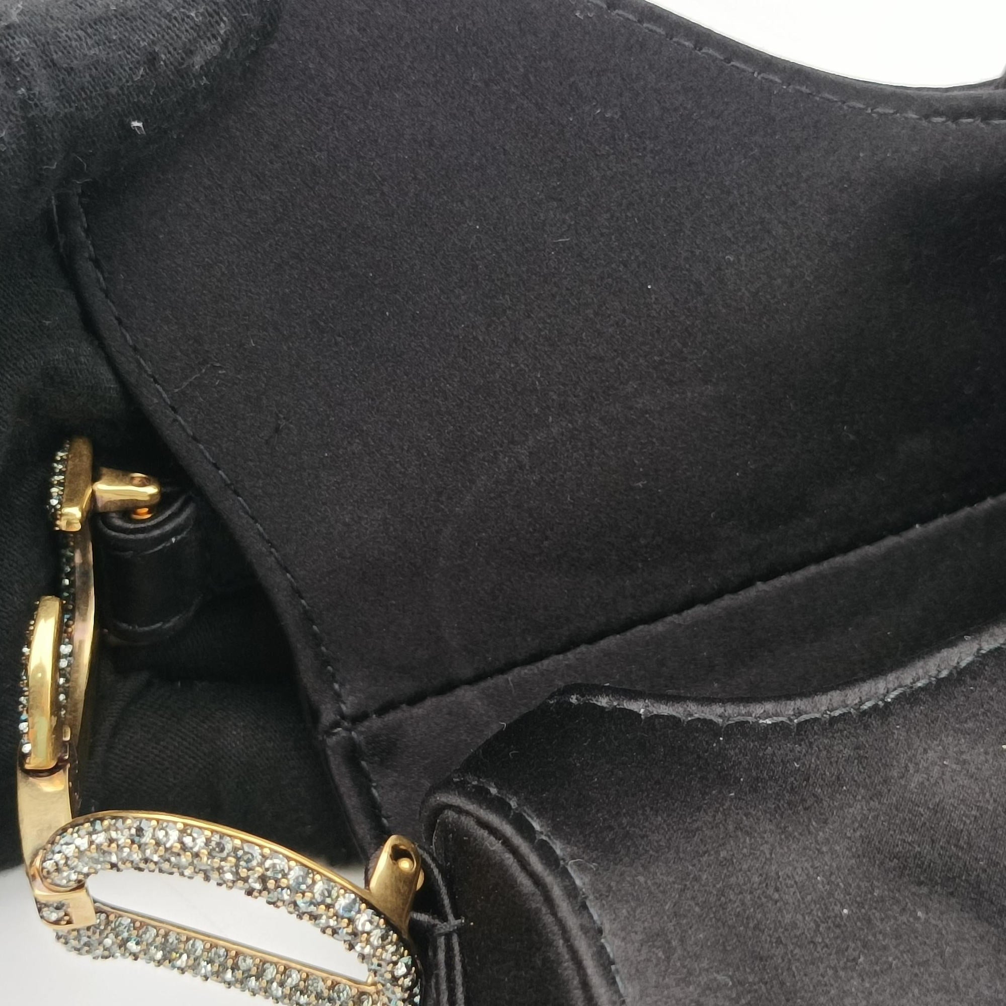 Pre-owned Christian Dior Saddle bag Black Silk  handbag | stylenewstar