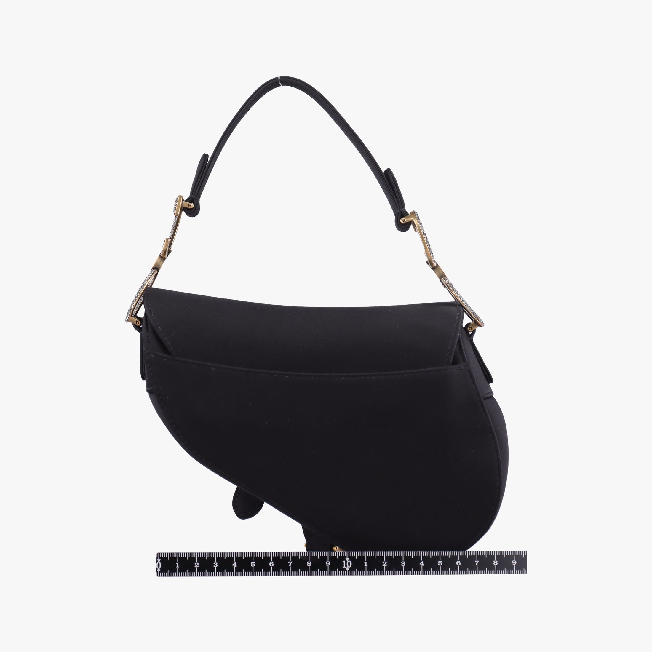 Pre-owned Christian Dior Saddle bag Black Silk  handbag | stylenewstar