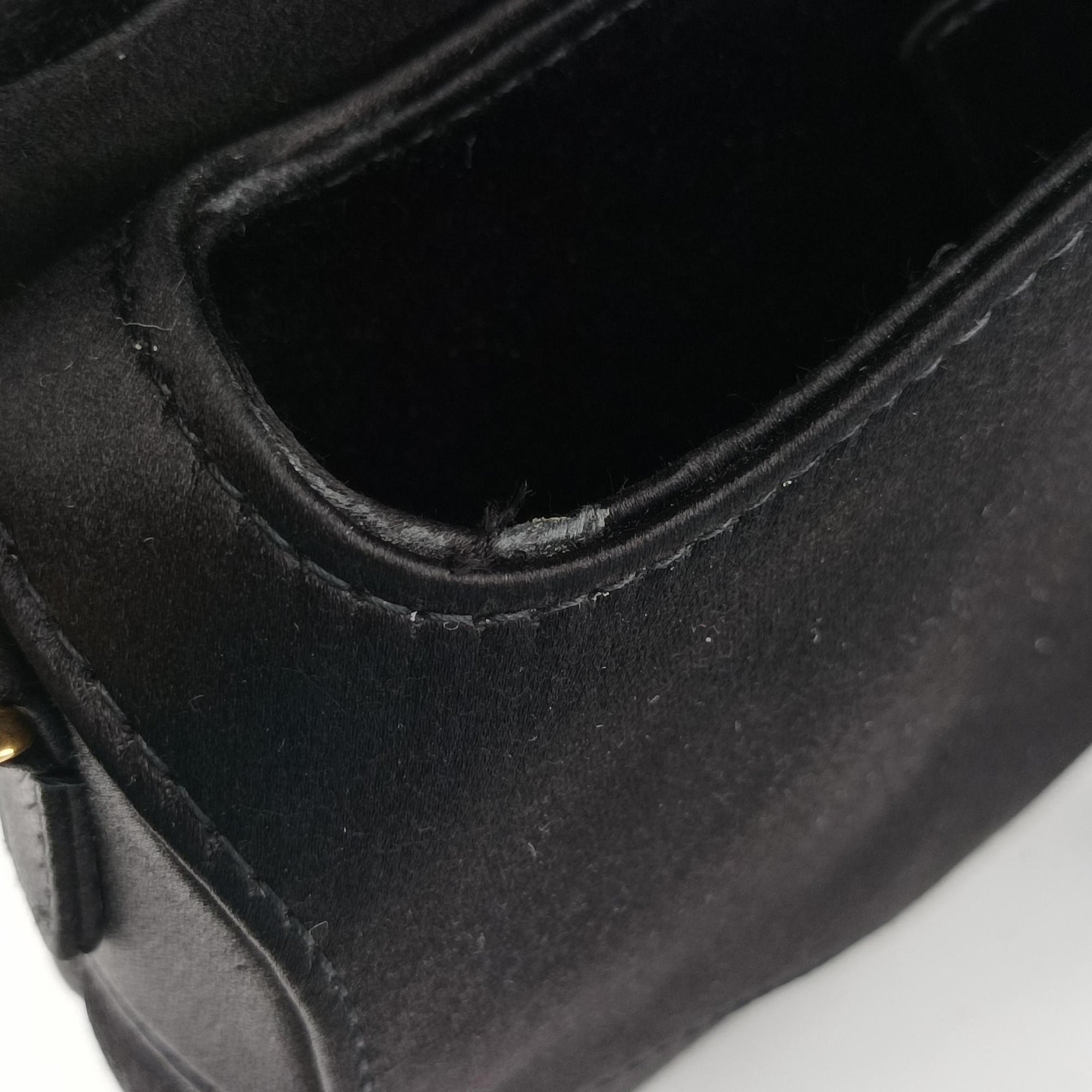 Pre-owned Christian Dior Saddle bag Black Silk  handbag | stylenewstar