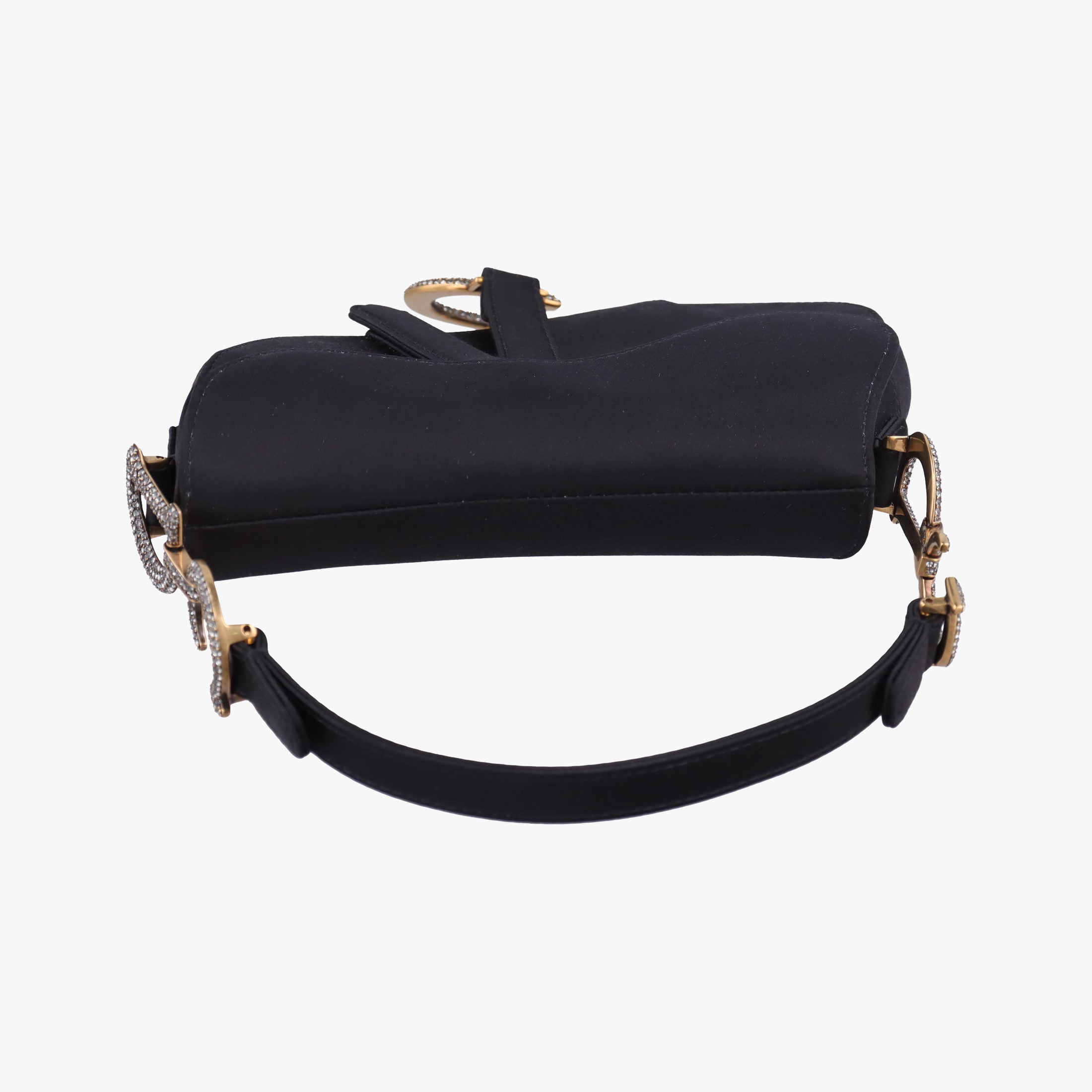 Pre-owned Christian Dior Saddle bag Black Silk  handbag | stylenewstar