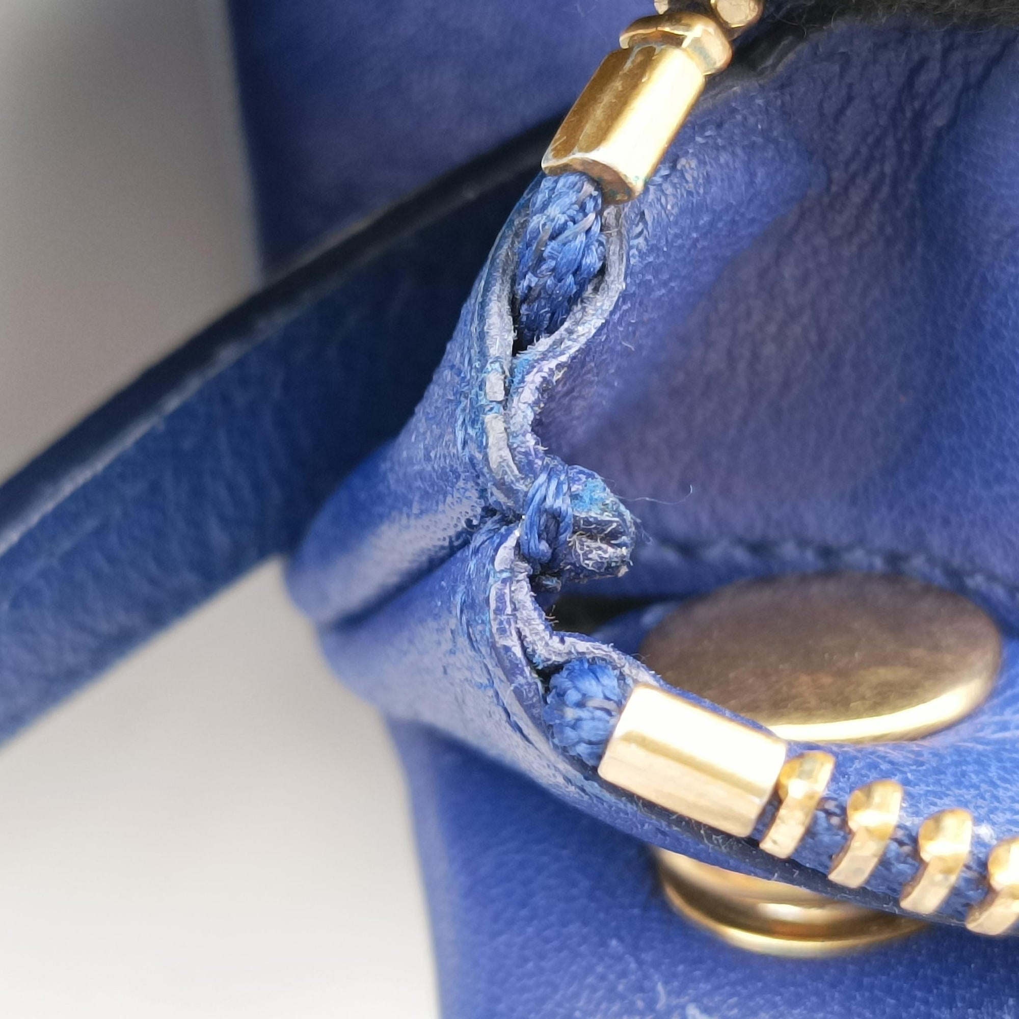 Secondhand Celine TRIO Blue Leather  shoulderbag | stylenewstar