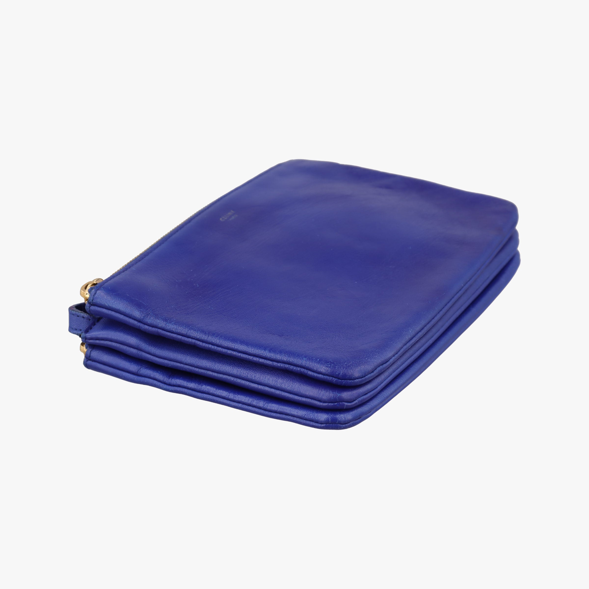 Secondhand Celine TRIO Blue Leather  shoulderbag | stylenewstar