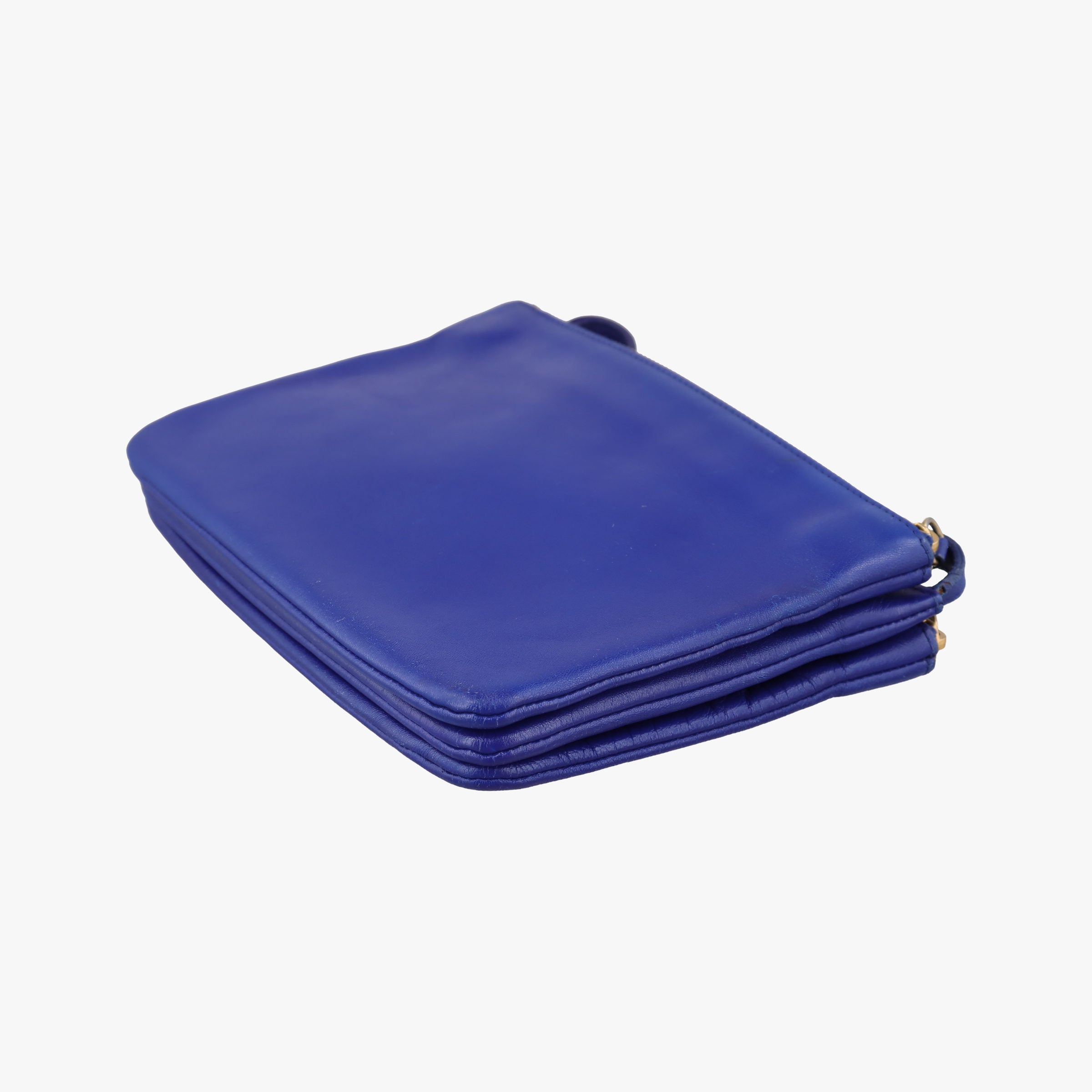 Secondhand Celine TRIO Blue Leather  shoulderbag | stylenewstar