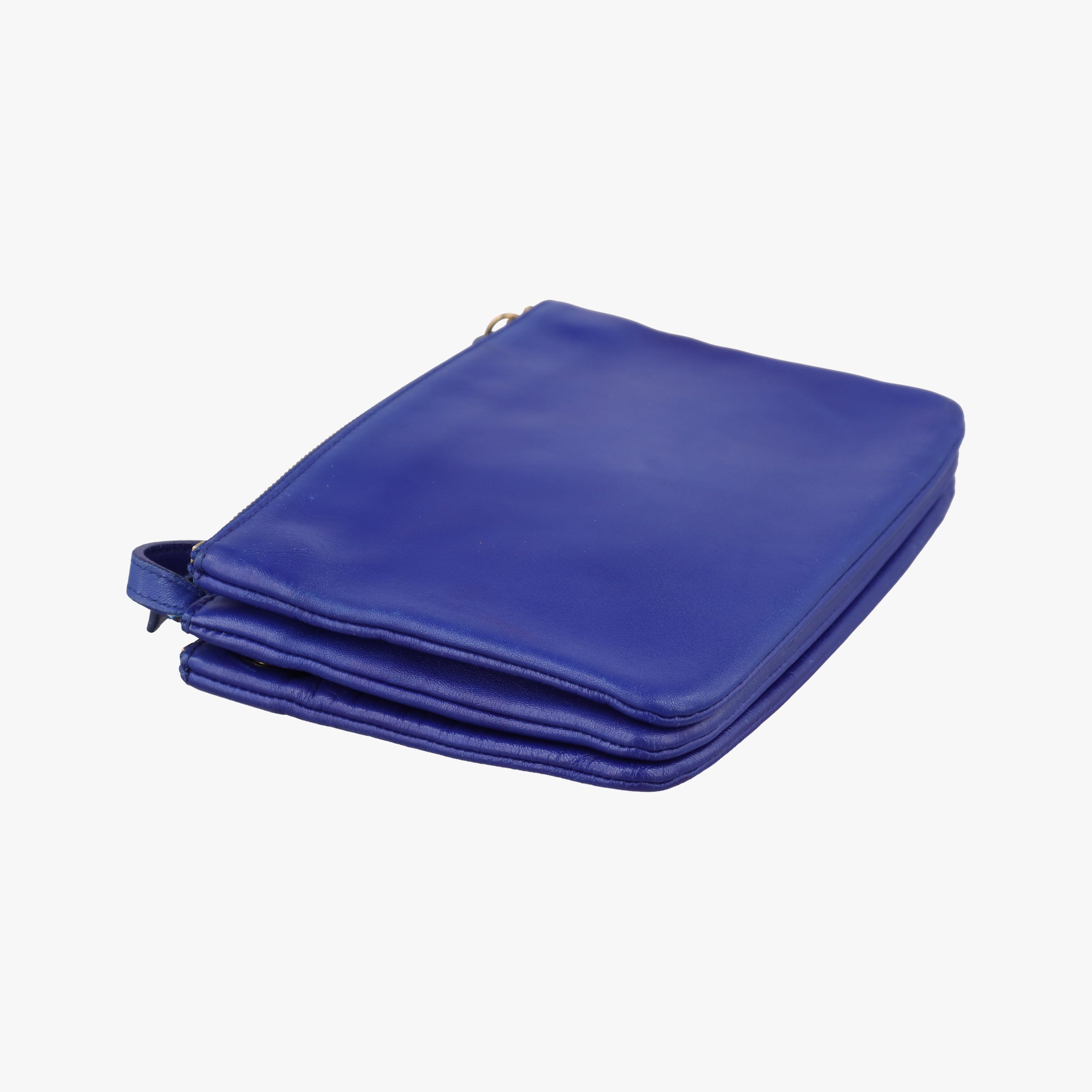 Secondhand Celine TRIO Blue Leather  shoulderbag | stylenewstar