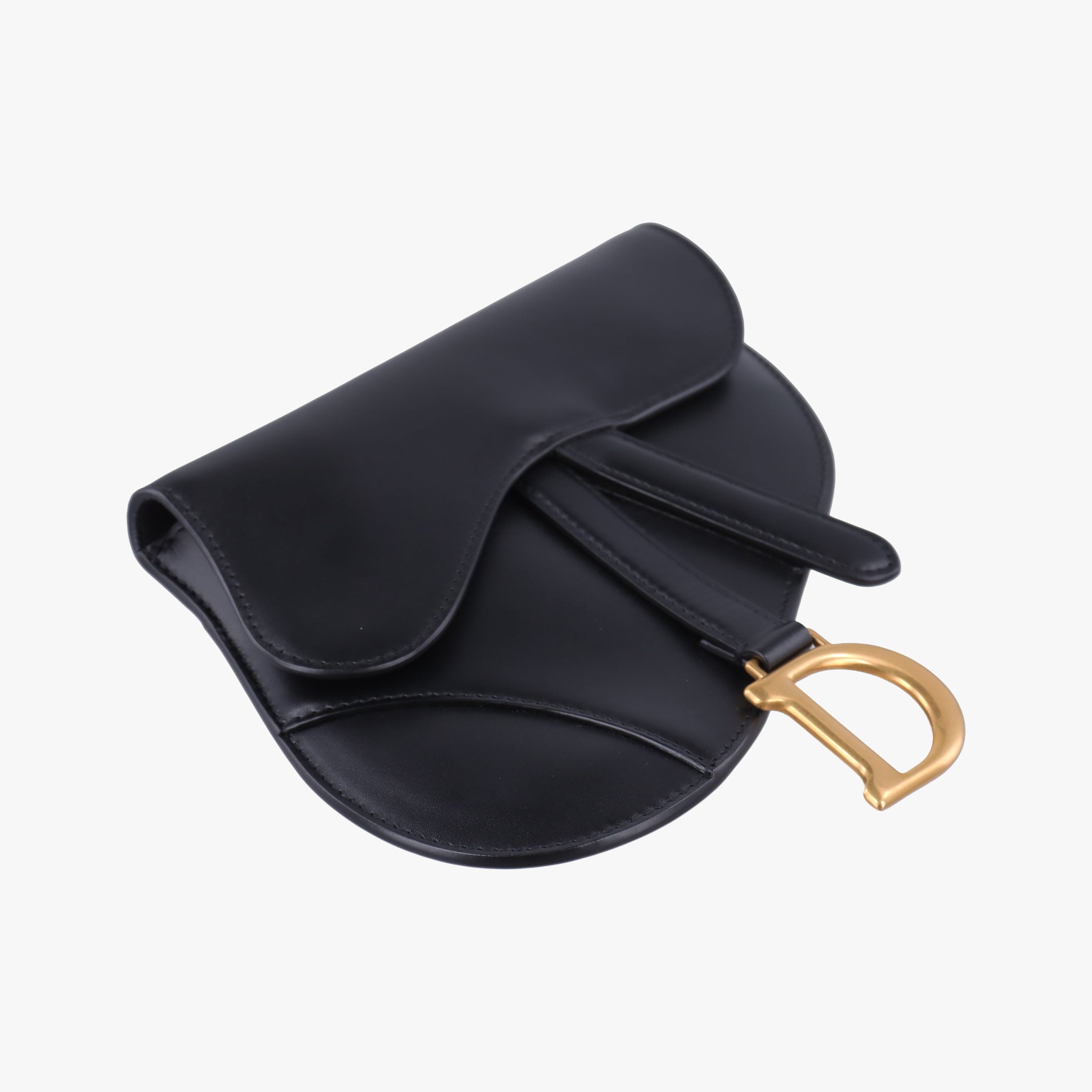Pre-owned Christian Dior saddle Black leather  bum bag/waist bag | stylenewstar