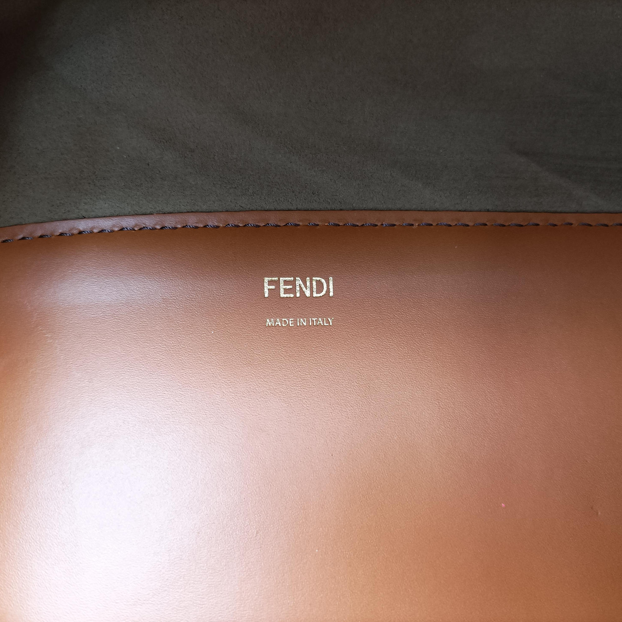 Vintage Fendi Sunshine Brown Leather 8BH372 handbag | stylenewstar