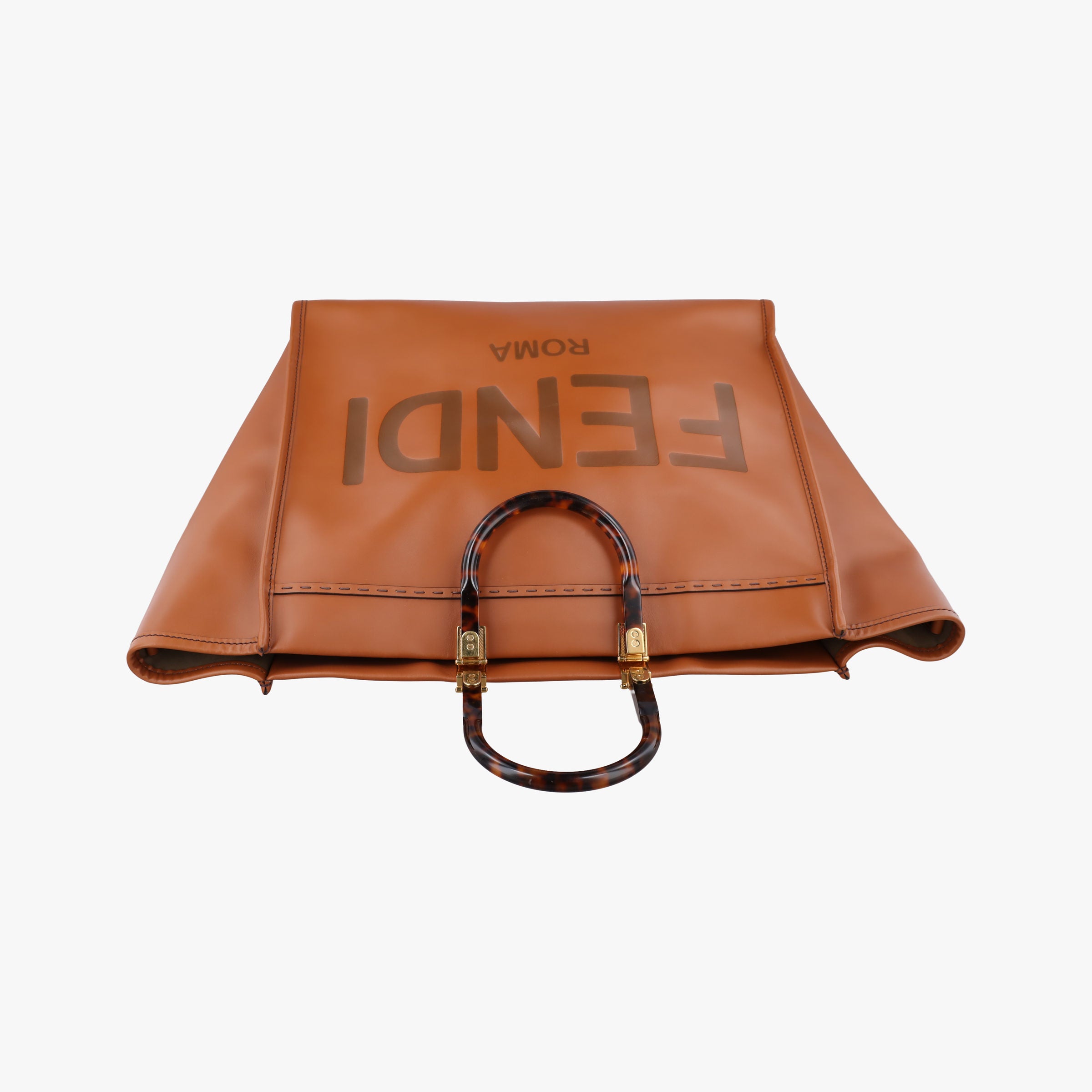 Vintage Fendi Sunshine Brown Leather 8BH372 handbag | stylenewstar